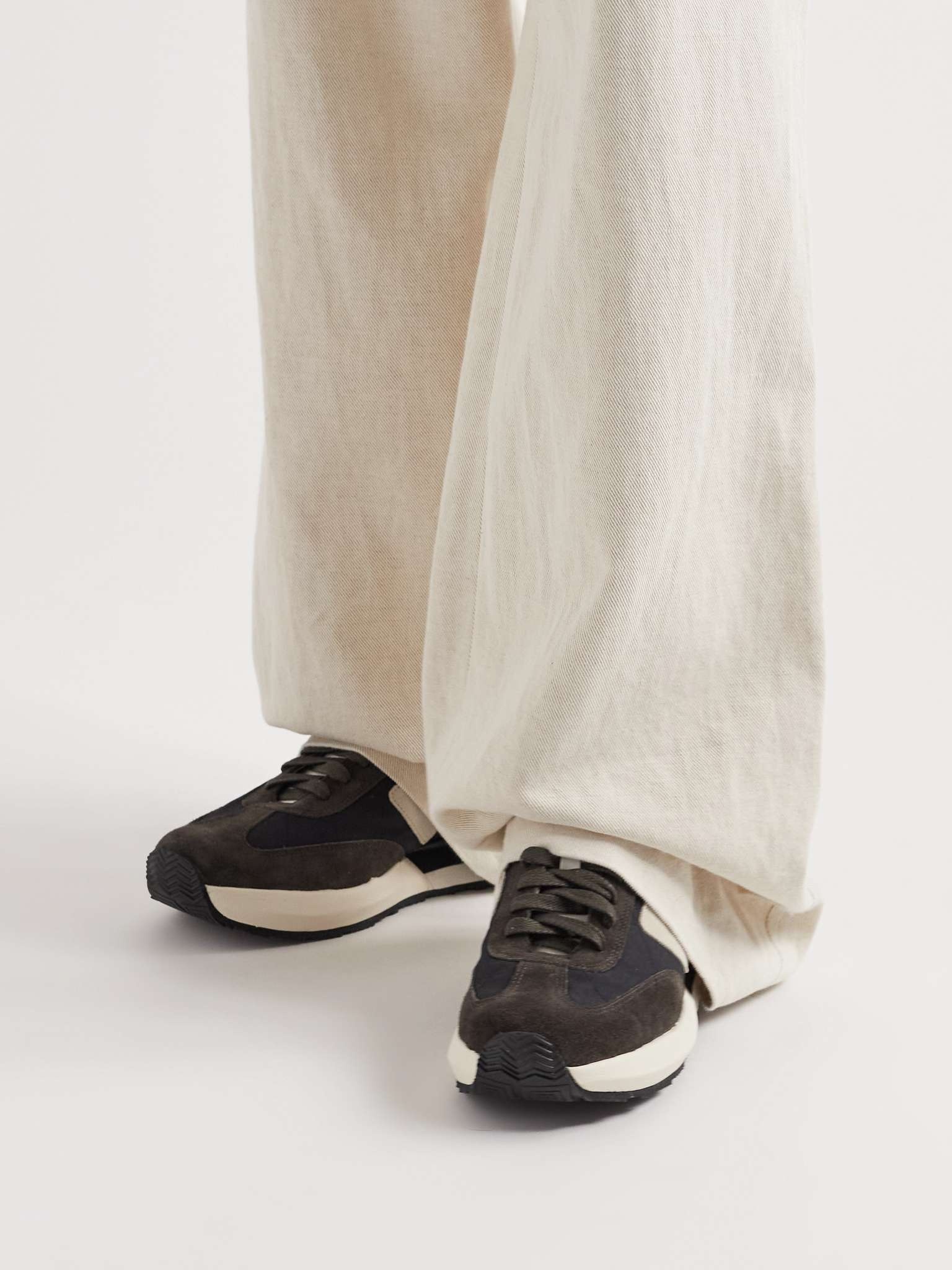FKT Runner Suede and Leather-Trimmed Nylon-Blend Sneakers - 3