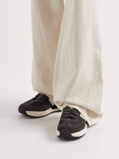 visvim FKT Runner Suede and Leather-Trimmed Nylon-Blend Sneakers outlook