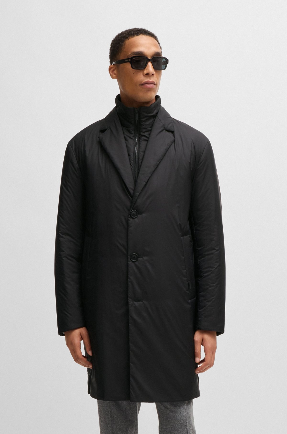LIGHTWEIGHT WATER-REPELLENT PADDED COAT WITH ZIP-UP INNER - 2