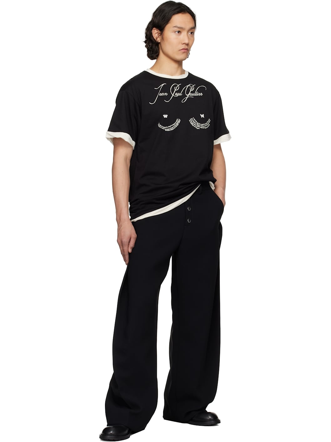 Black 'The Oversized Tattoo Poem' T-shirt - 5