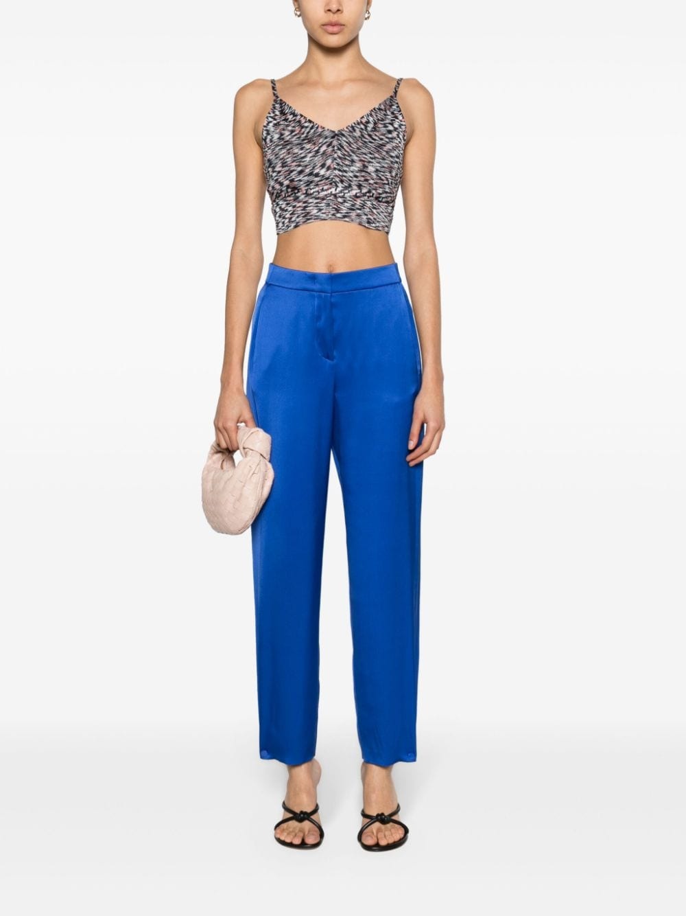 tapered silk trousers - 2