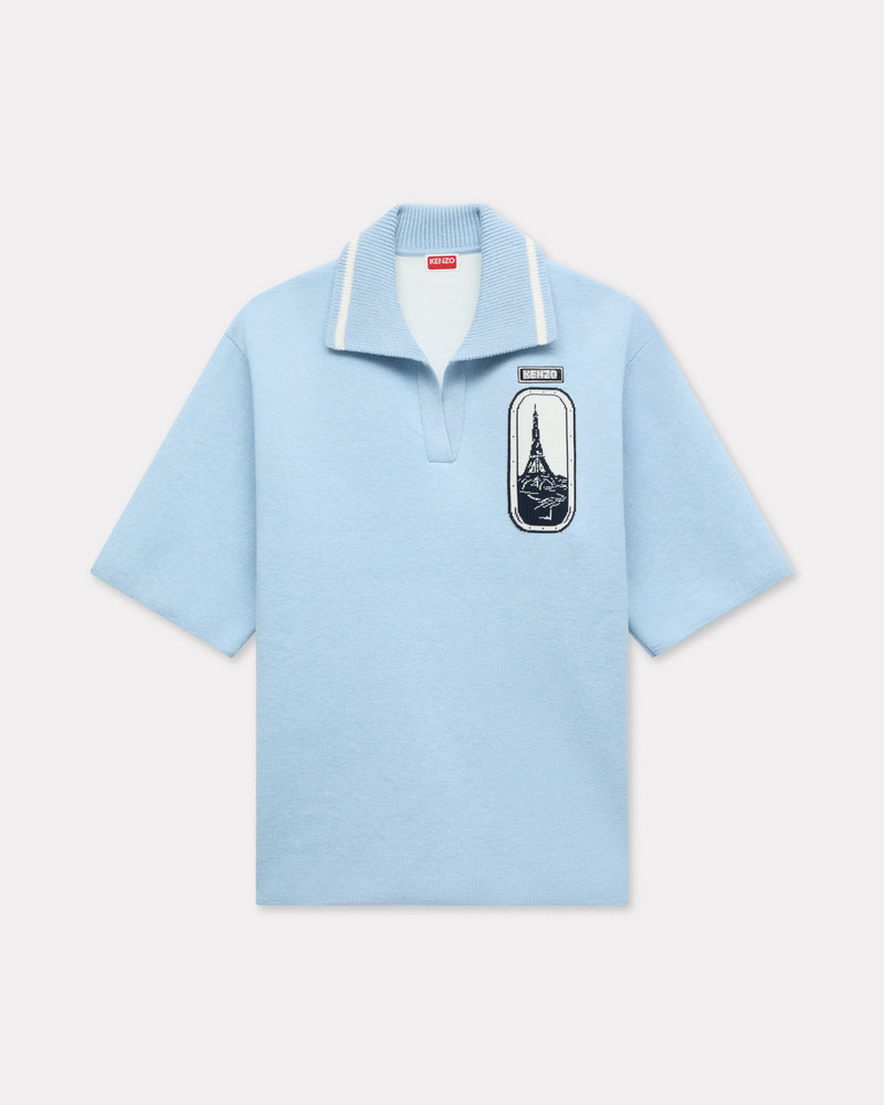 'KENZO City' knitted polo in cotton wool 1