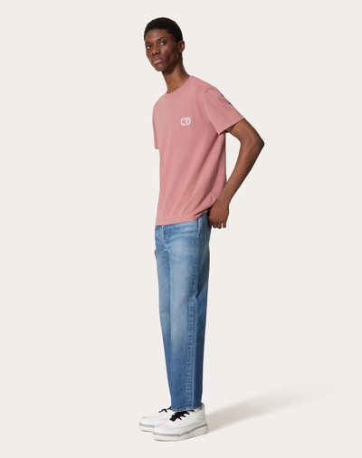 Valentino COTTON T-SHIRT WITH VLOGO SIGNATURE PATCH outlook