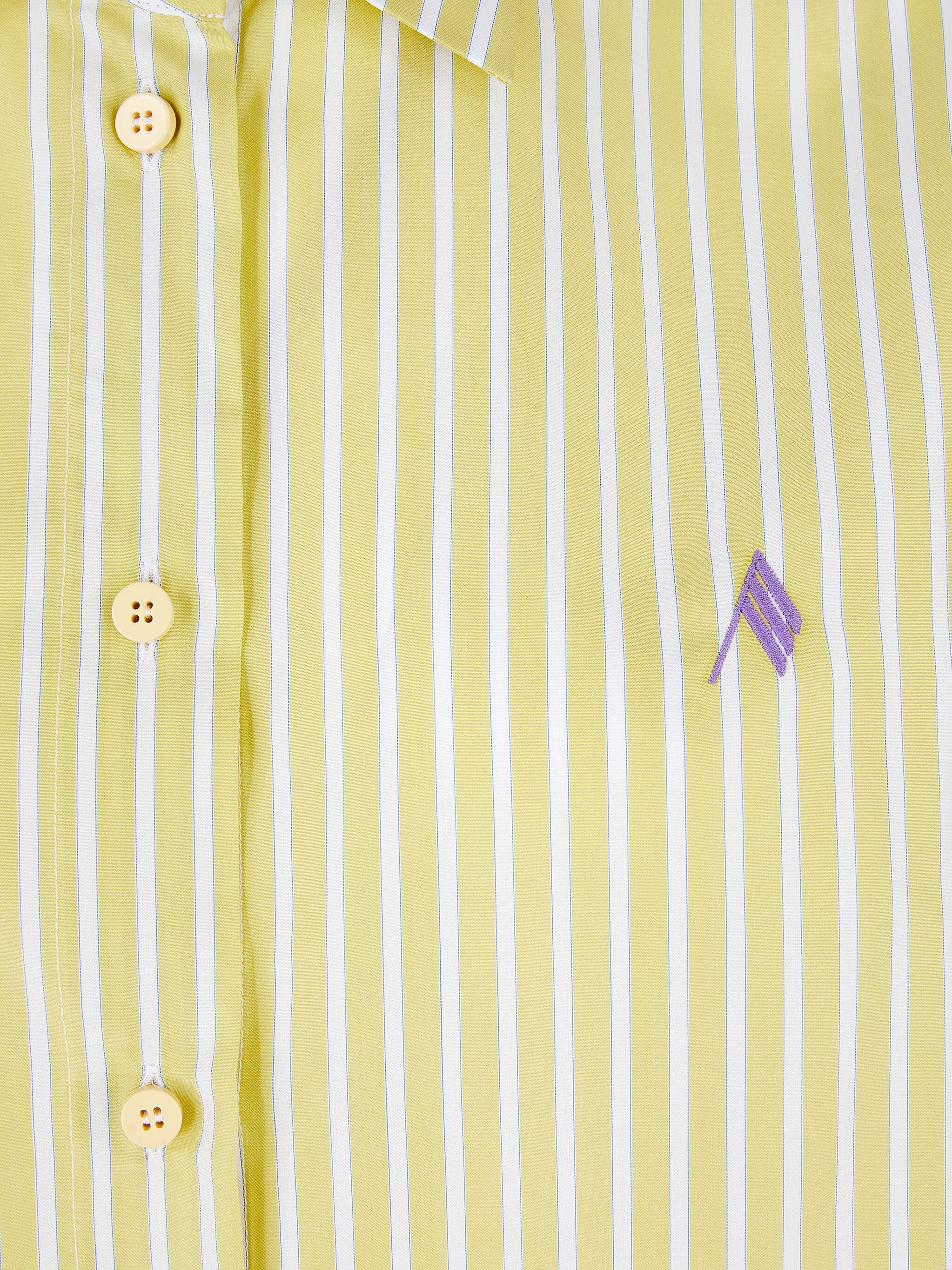 ''ELIZA'' LIGHT BANANA STRIPED SHIRT - 4