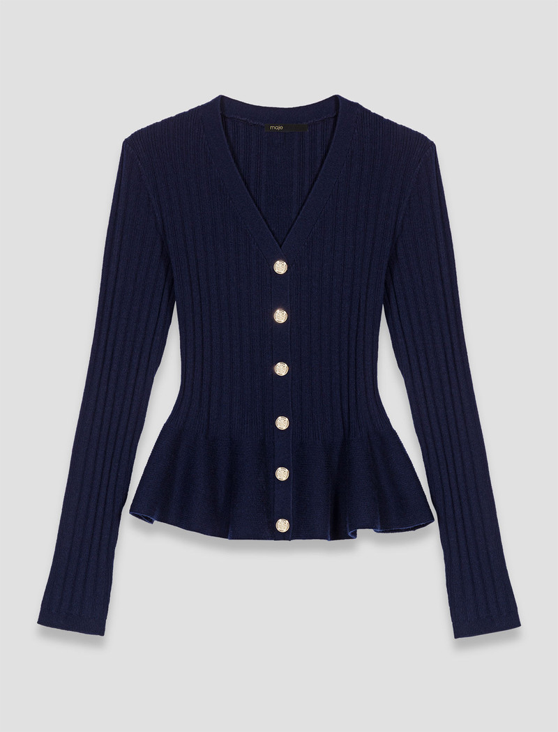 Peplum waist cardigan 1