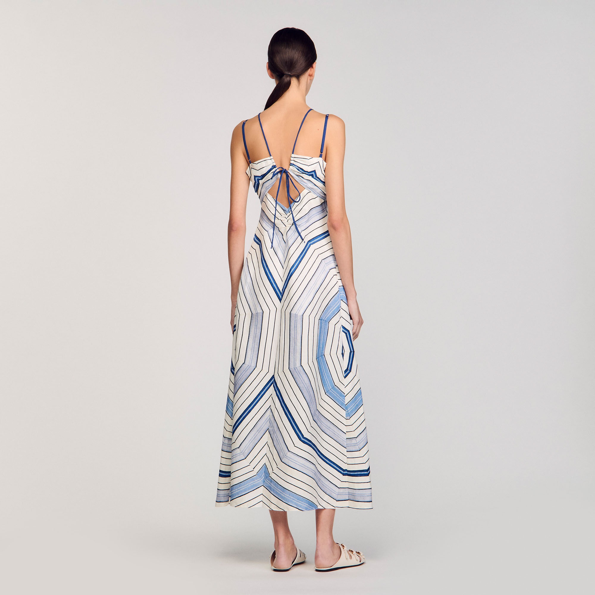 SPIRAL-MOTIF MAXI DRESS - 5