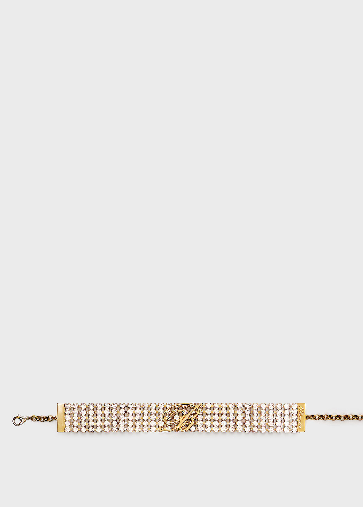 METAL CHOKER WITH RHINESTONES AND B MONOGRAM - 2