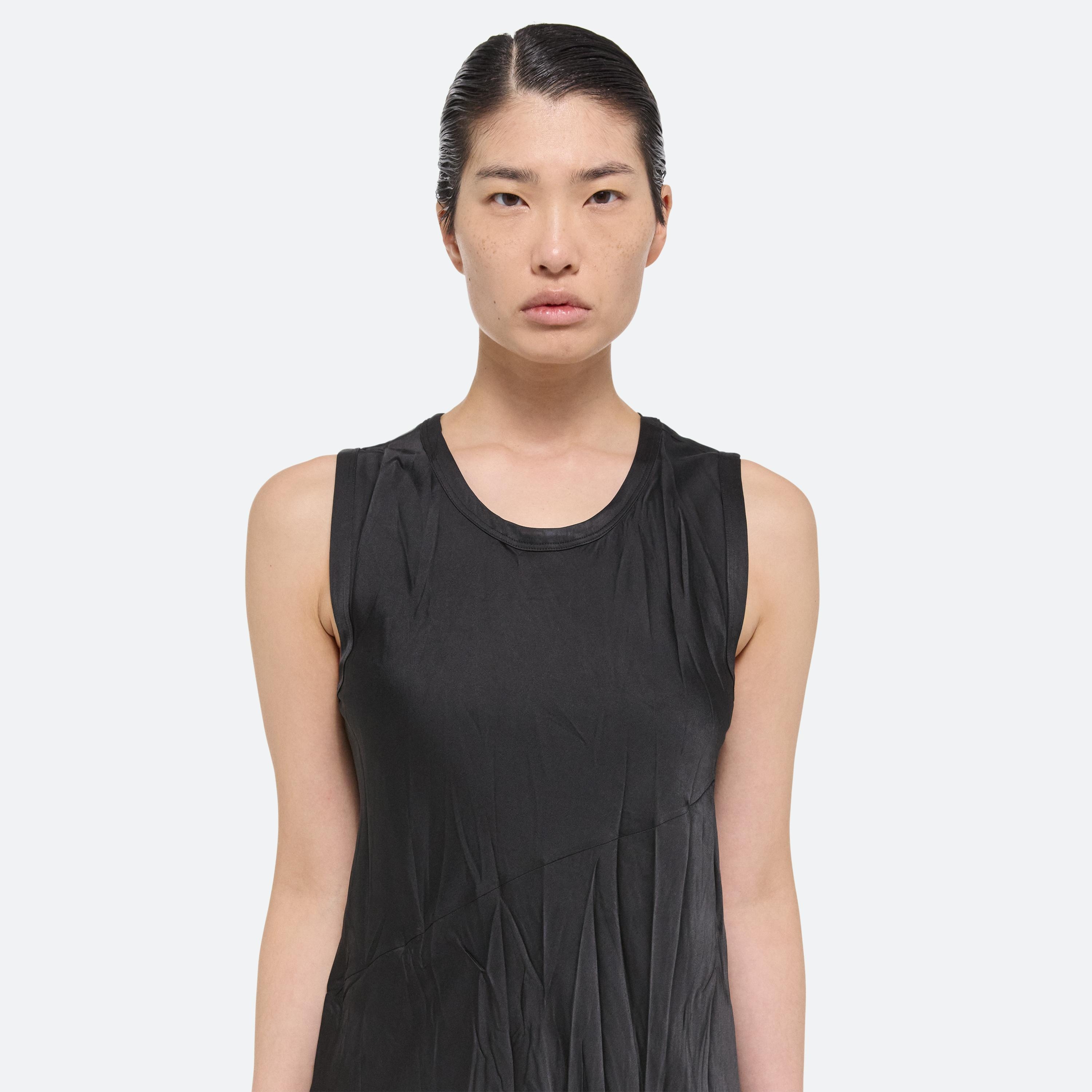 CRUSHED SATIN TANK DRESS - 6