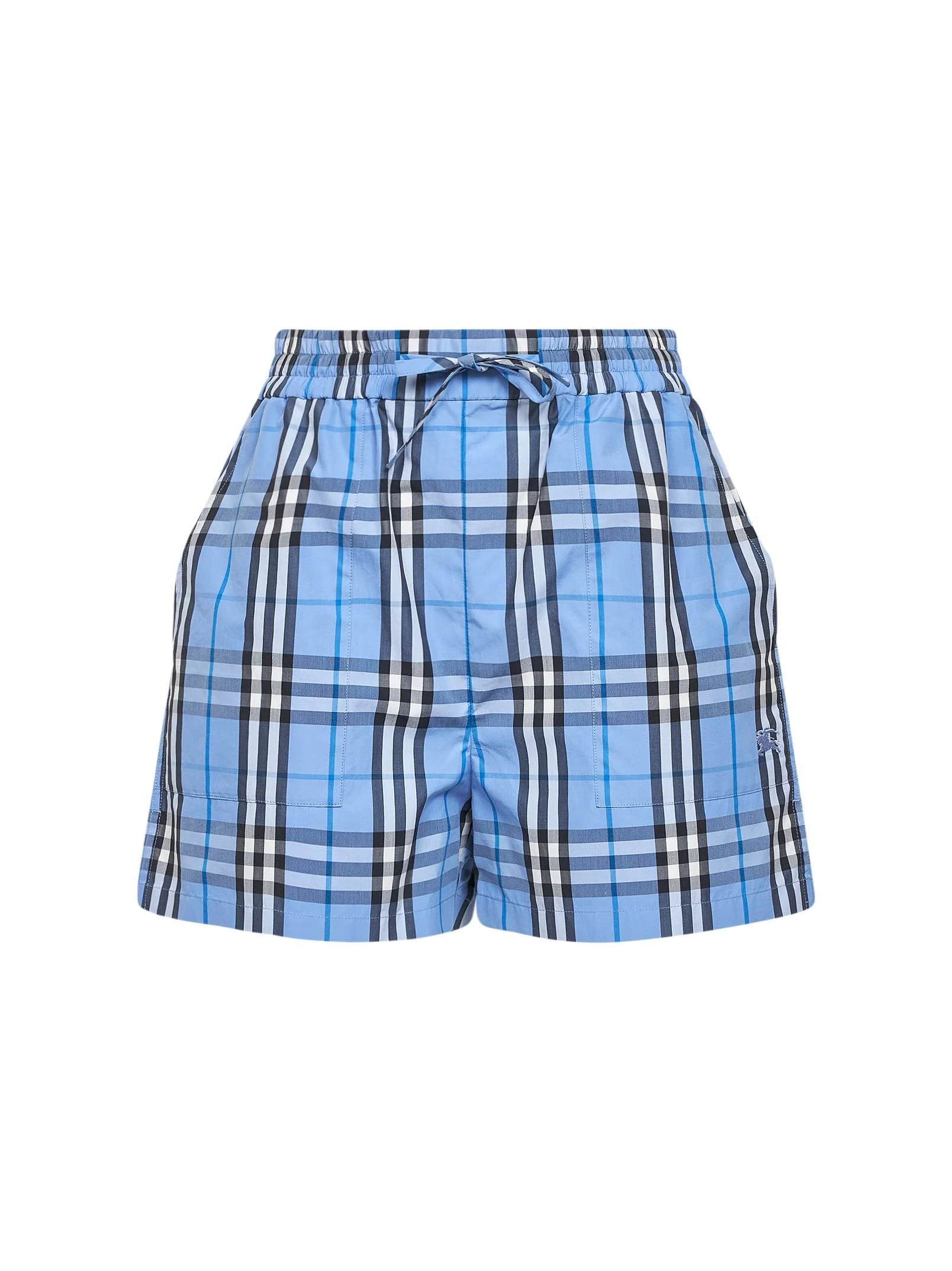 Light blue Check cotton shorts - 1