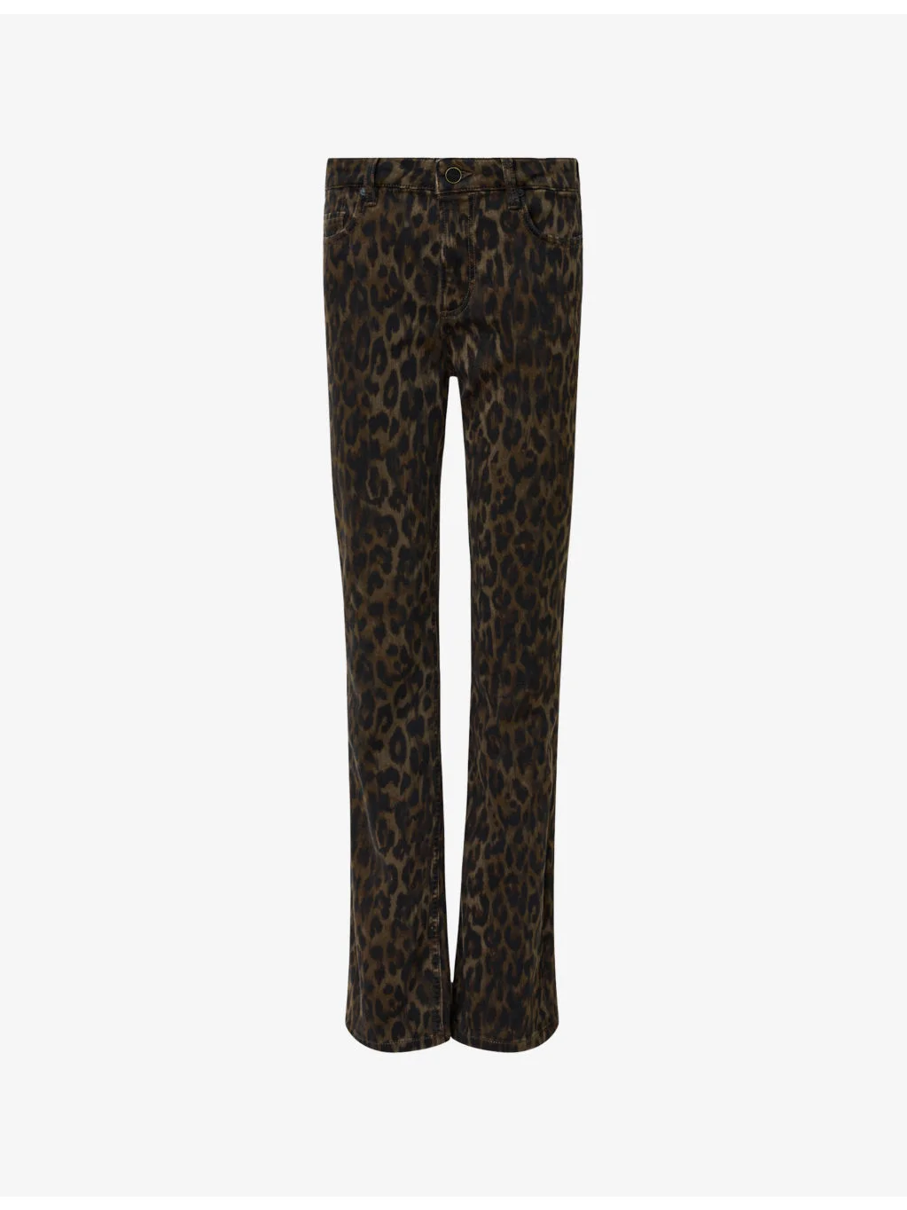 Haldan Leopard-Print Stretch-Denim Jeans - 1