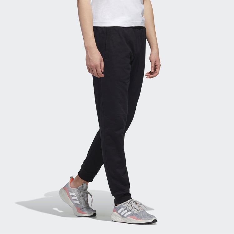 adidas neo Logo Pattern Bundle Feet Casual Sports Pants Black GJ8938 - 4