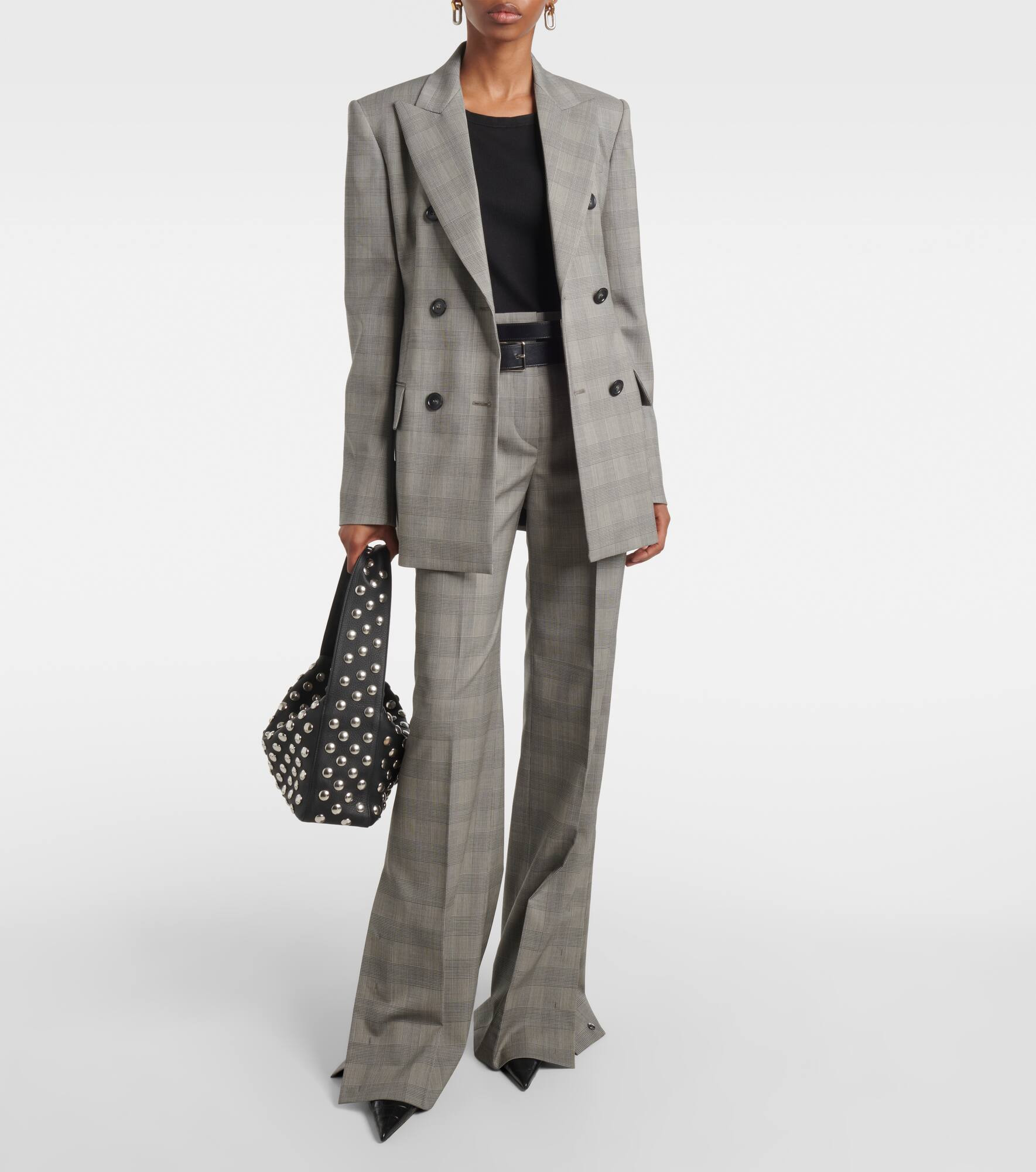 Wool-blend wide-leg pants - 2