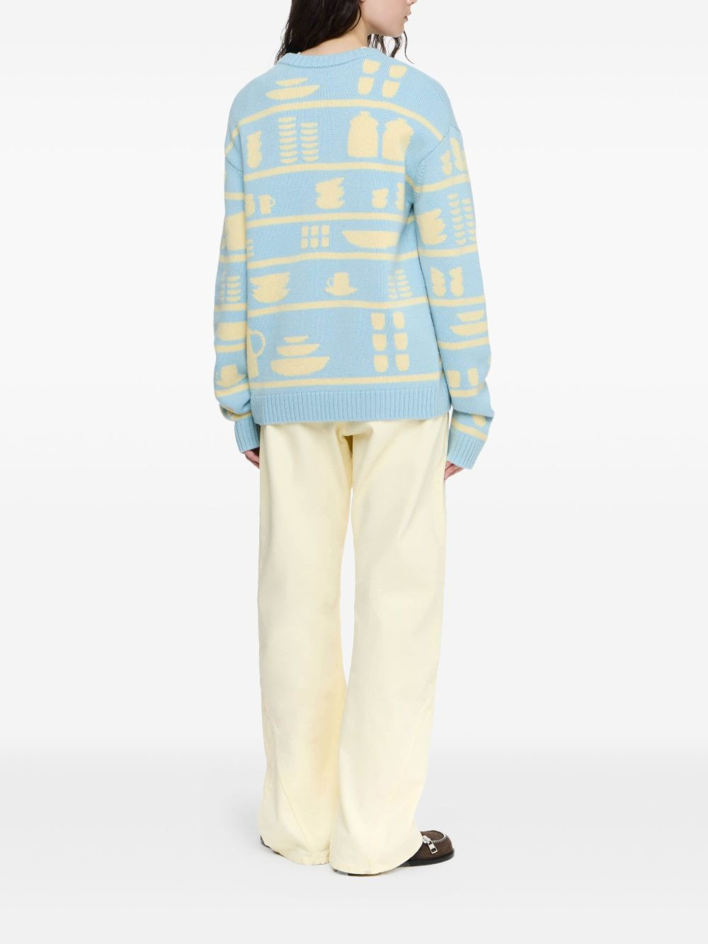 crockery-jacquard jumper - 3