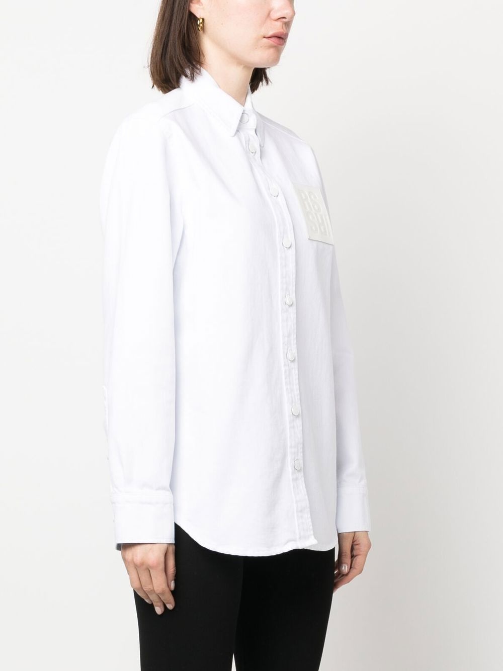 logo-patch long-sleeve shirt - 3