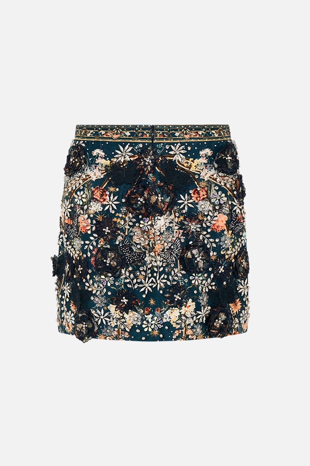 3D HAND EMBROIDERED MINI SKIRT - 7