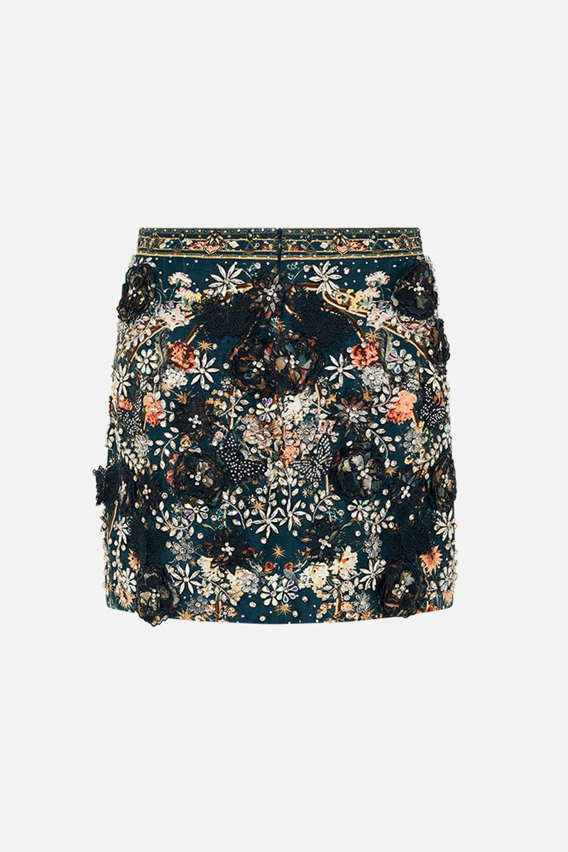 3D HAND EMBROIDERED MINI SKIRT 7