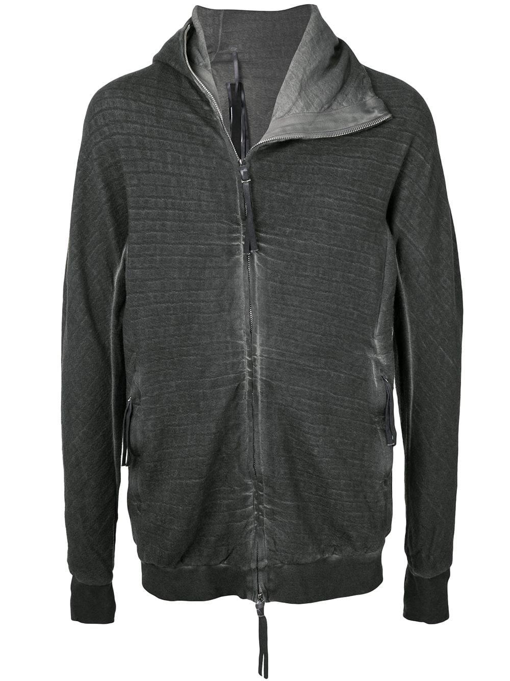 zip-up knitted hoodie - 1