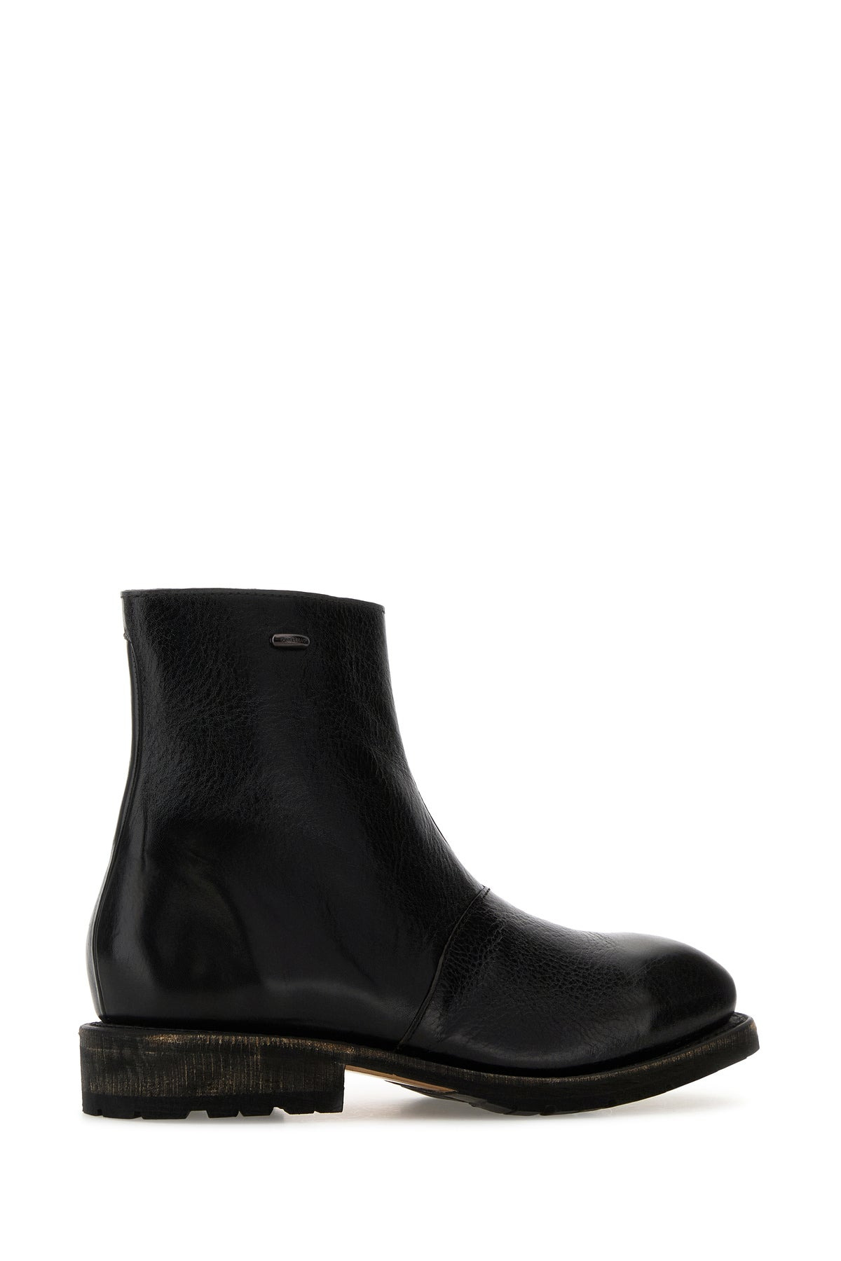 Black leather Engine ankle boots - 3