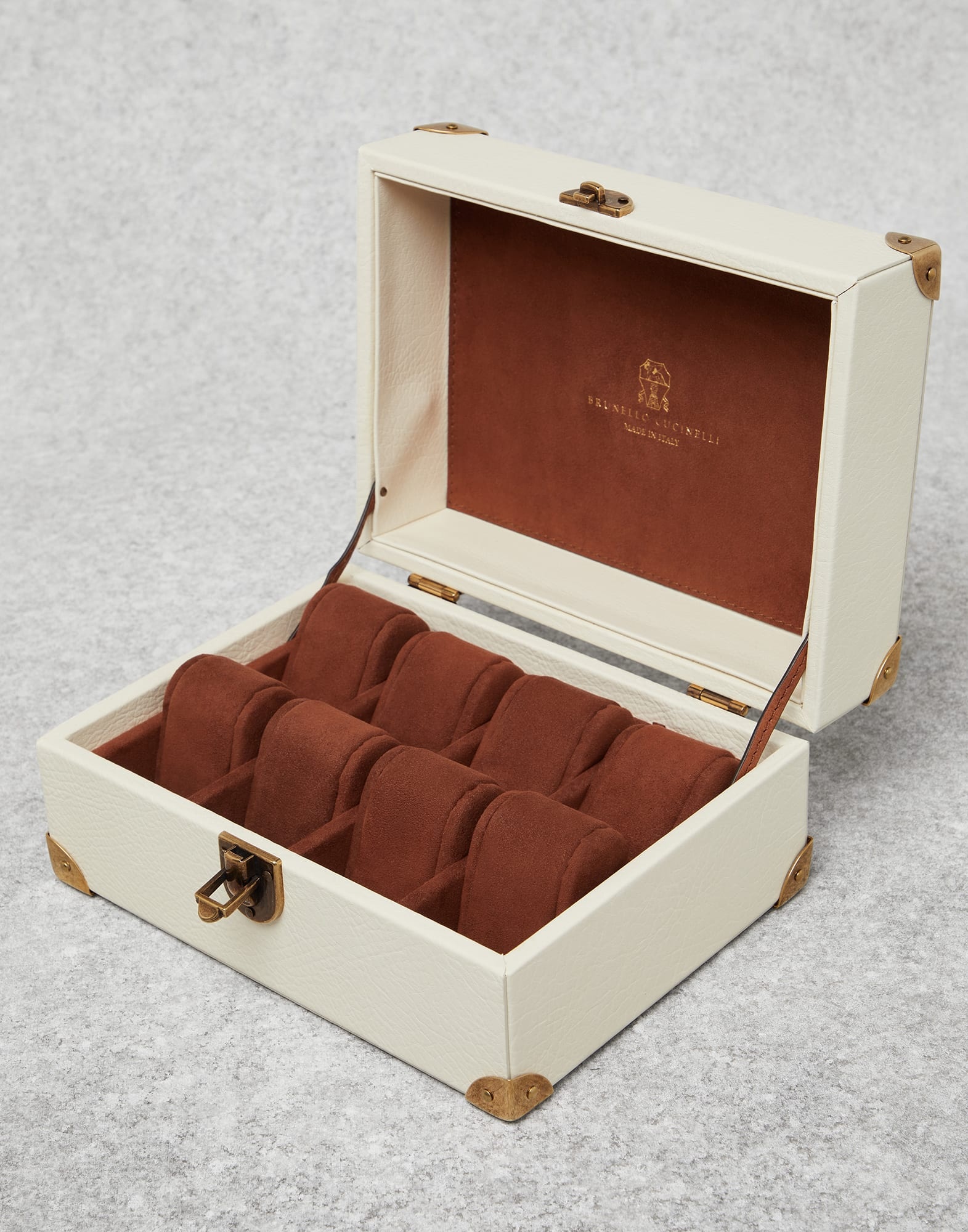 Grained calfskin watch box - 3