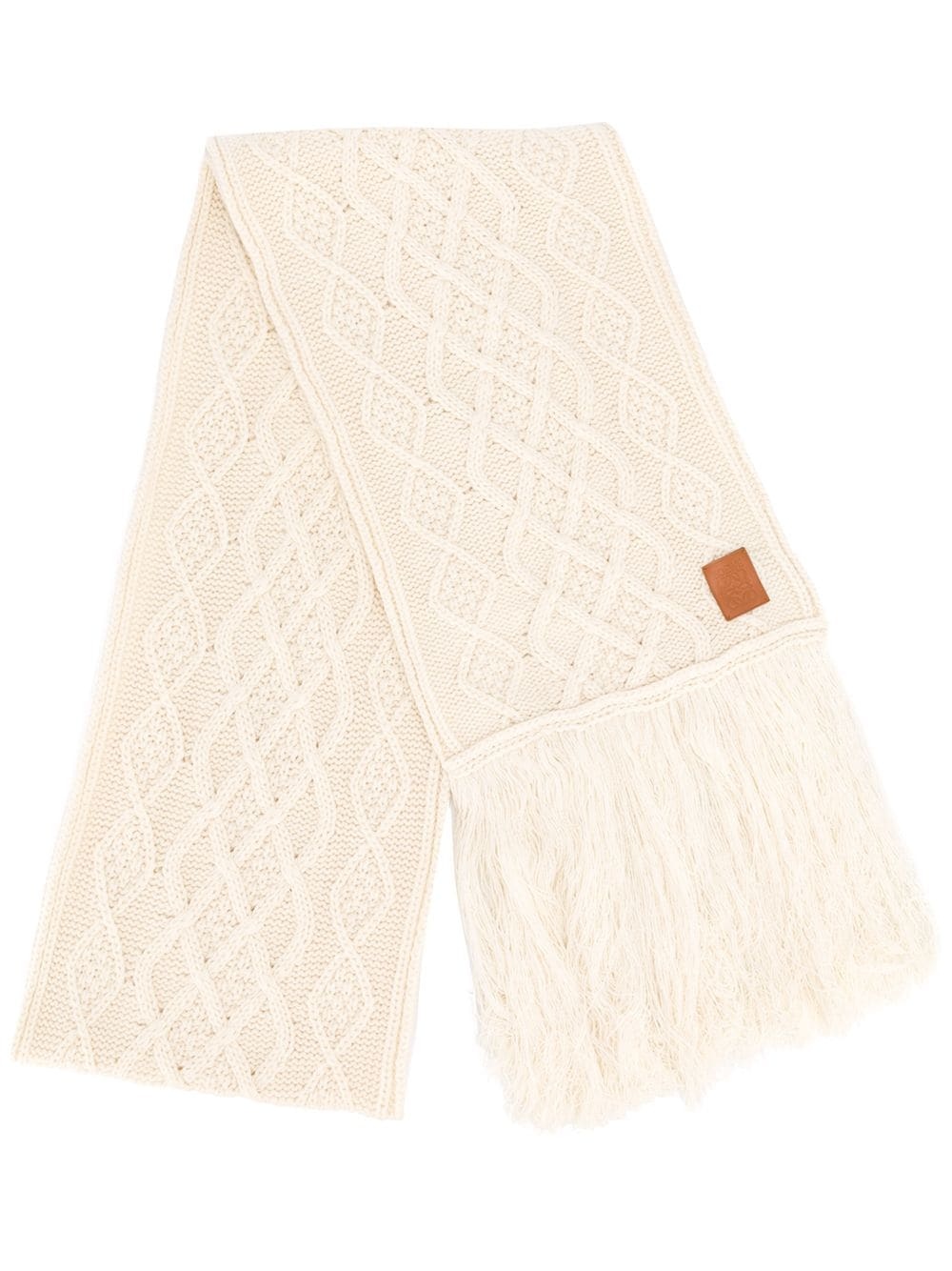 long-length cable-knit scarf - 1