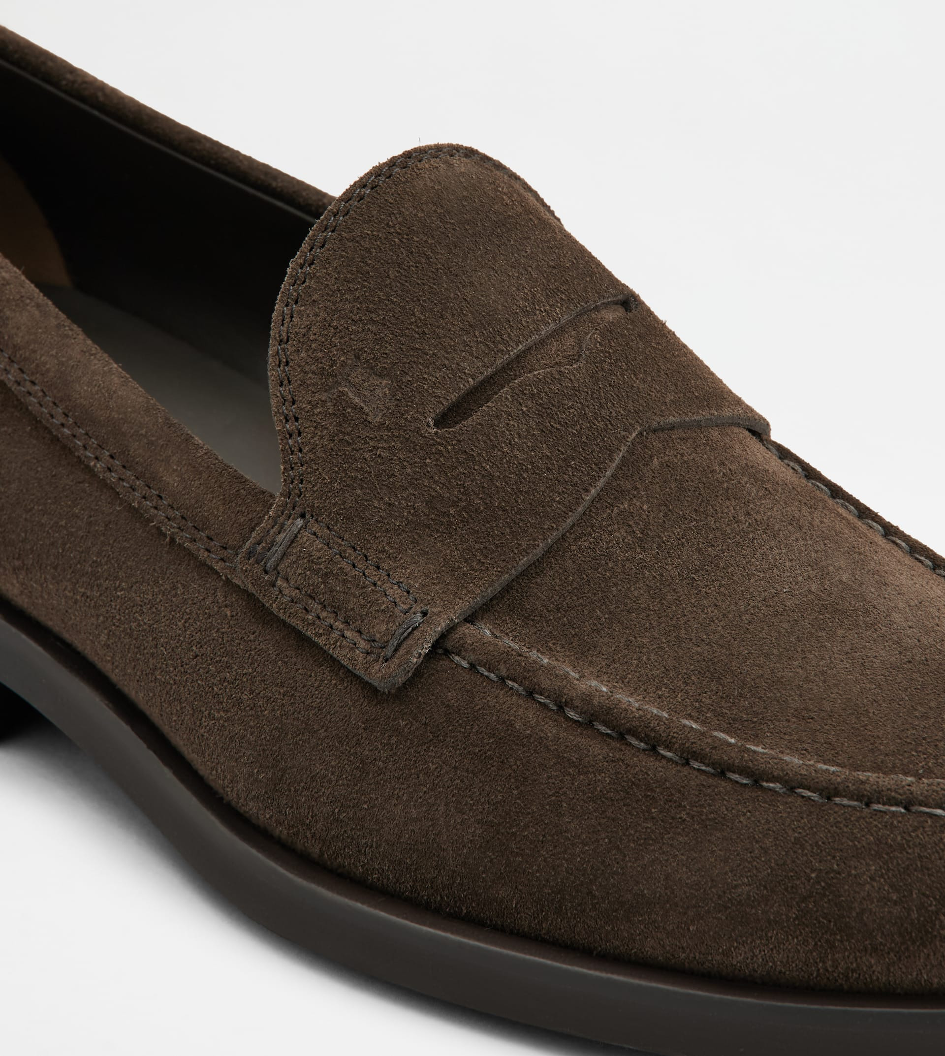 LOAFERS IN SUEDE - BROWN - 5