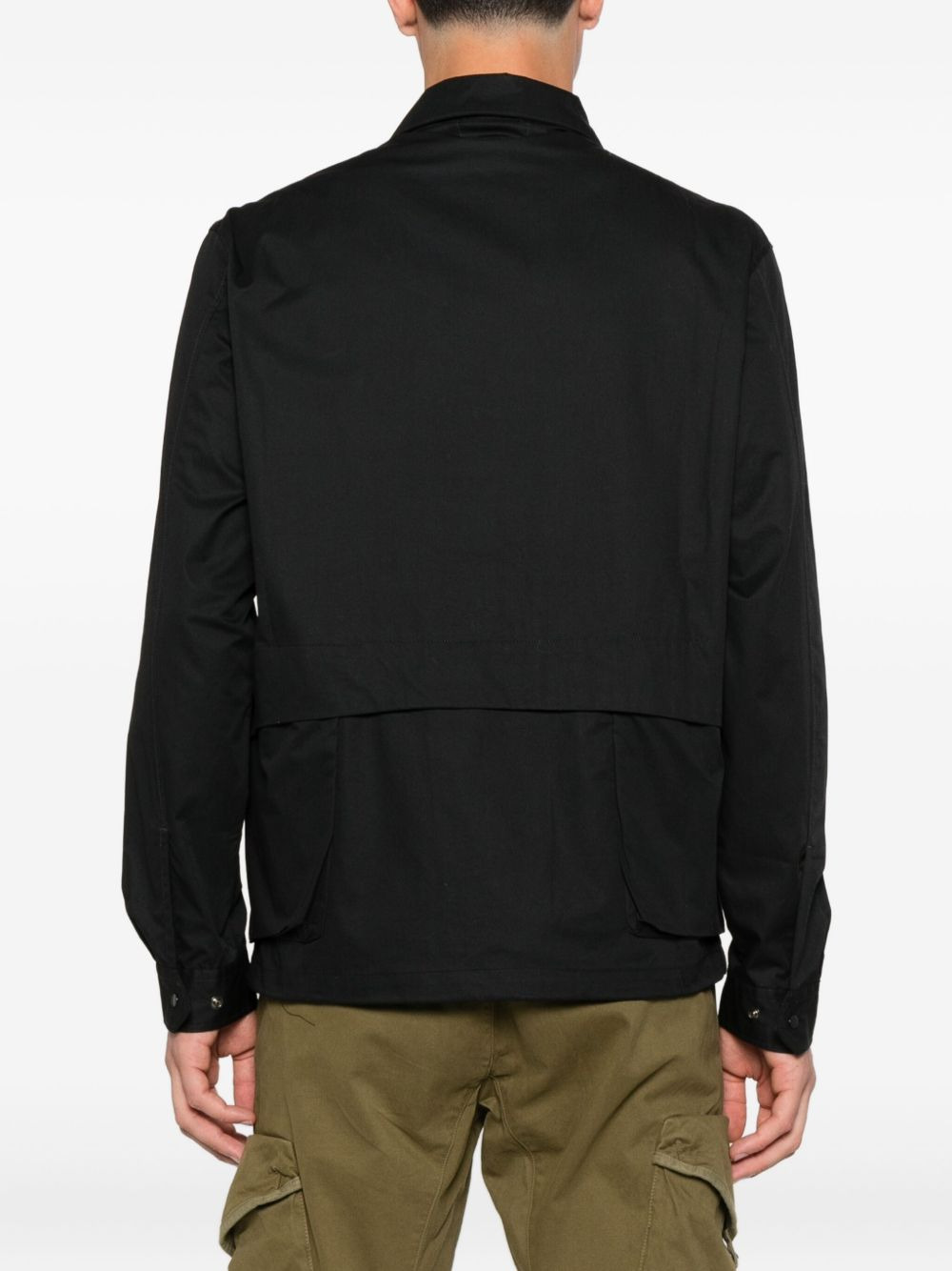 logo-detail cotton jacket - 4
