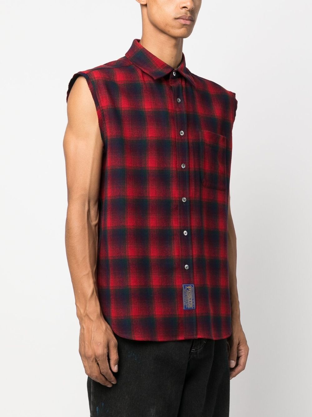 Pendleton plaid check-print sleeveless shirt - 3