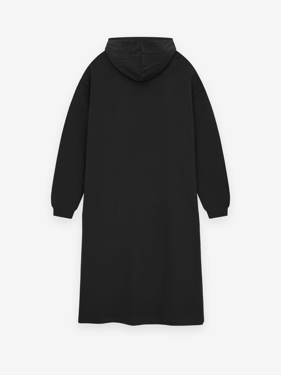 Womens Nylon Fleece Hooded Dress - 2