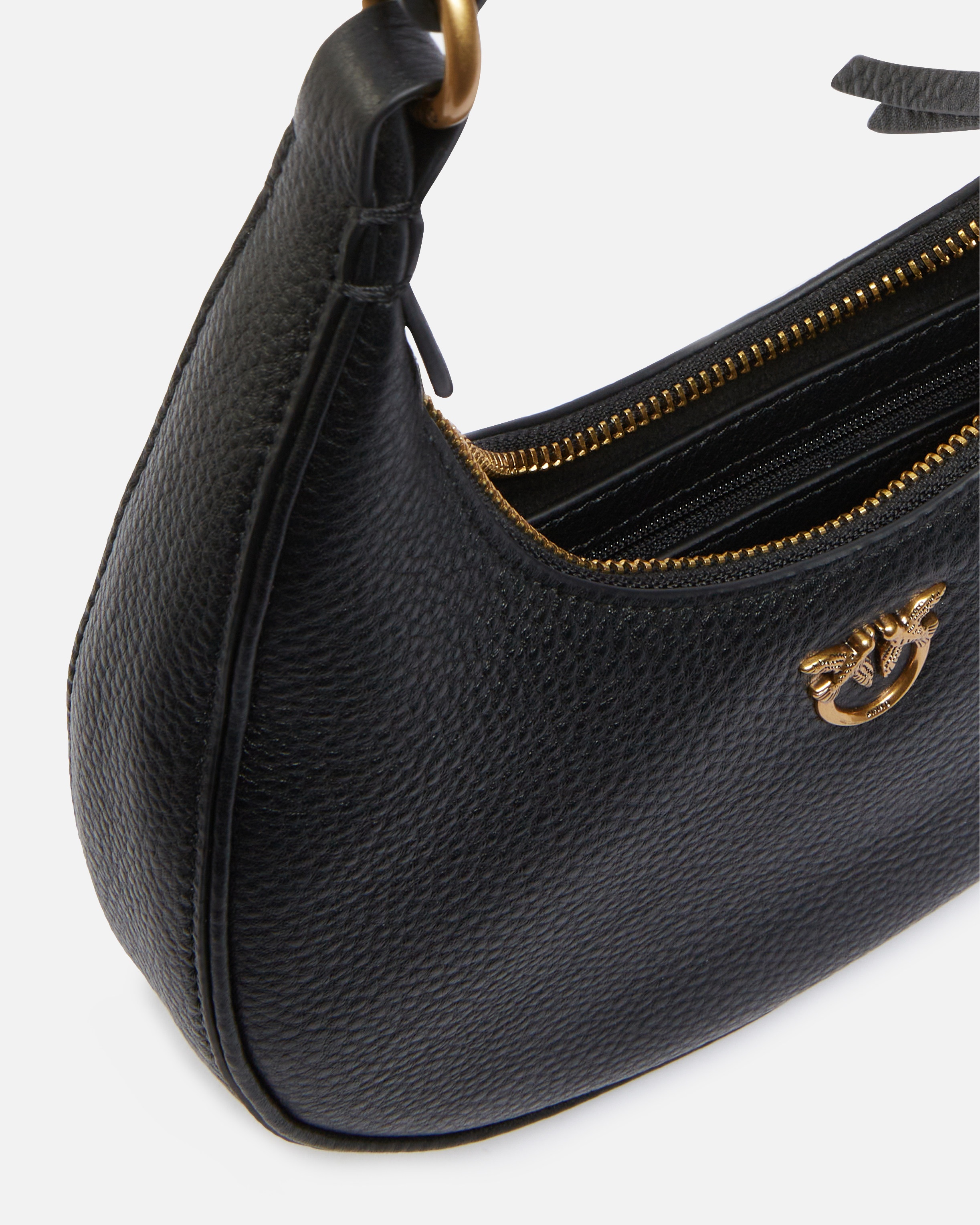 BRIOCHE BAG ROUNDED LEATHER SHOULDER BAG - 4