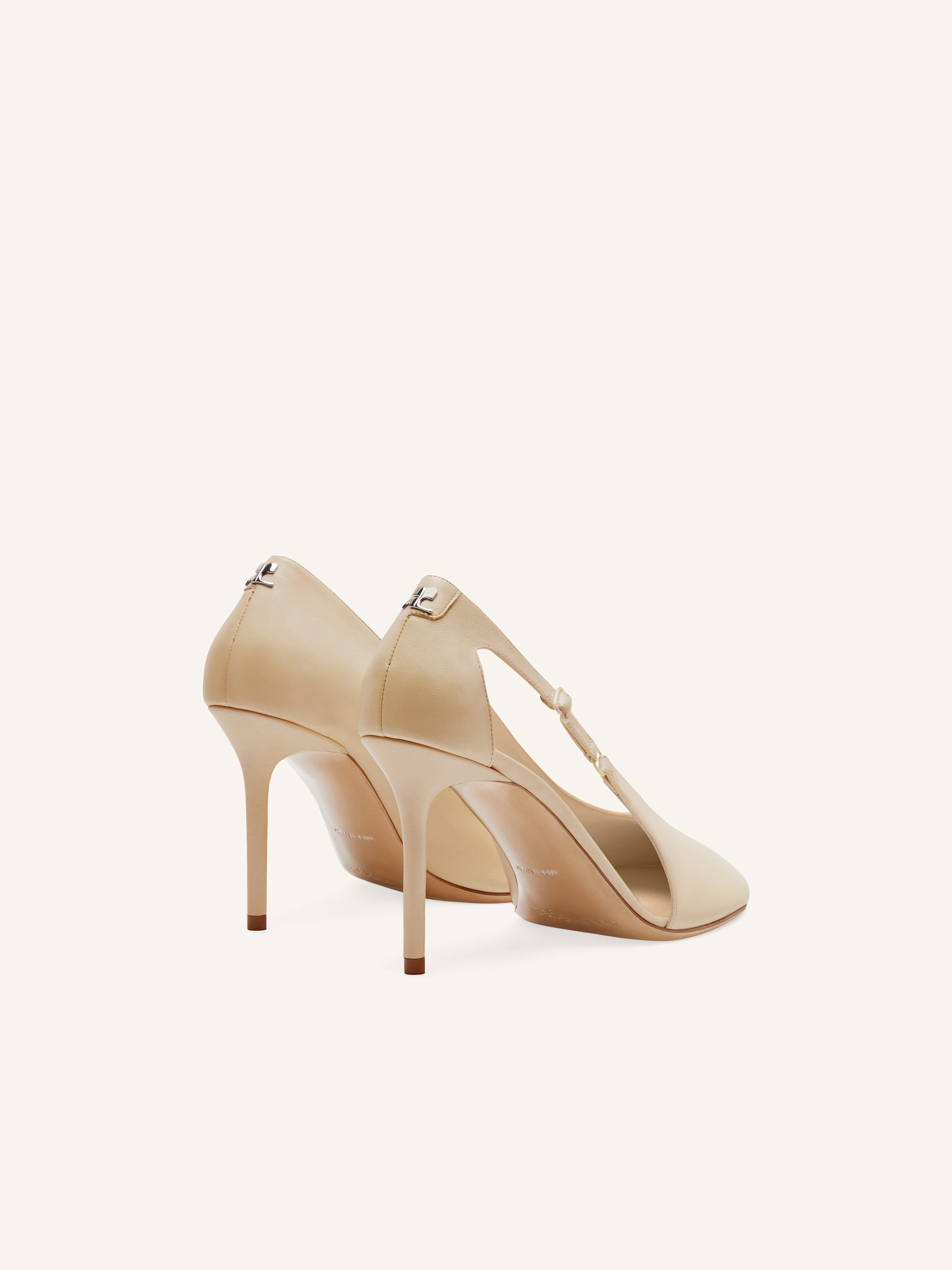 COURREGES 国内買付 OBLIQUE STRAP LEATHER STILETTOS Courreges 424 Oblique-Strap Leather Pumps | Saks Fifth Avenue
