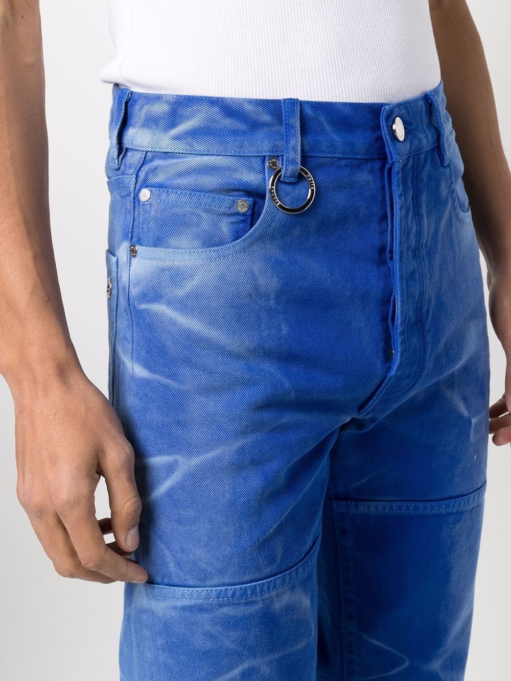 WASHED-EFFECT STRAIGHT-LEG JEANS - 4