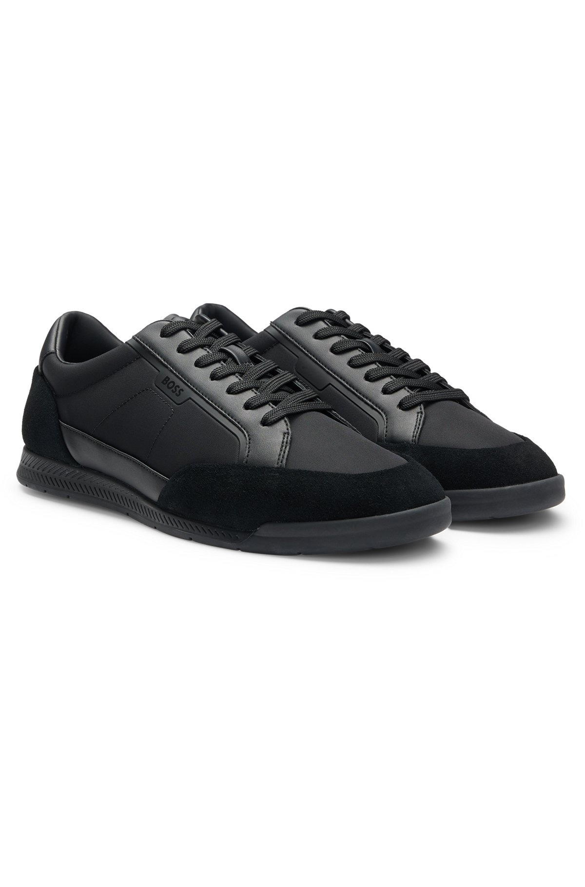 LOW-TOP TRAINERS WITH SUEDE AND FAUX LEATHER - 2