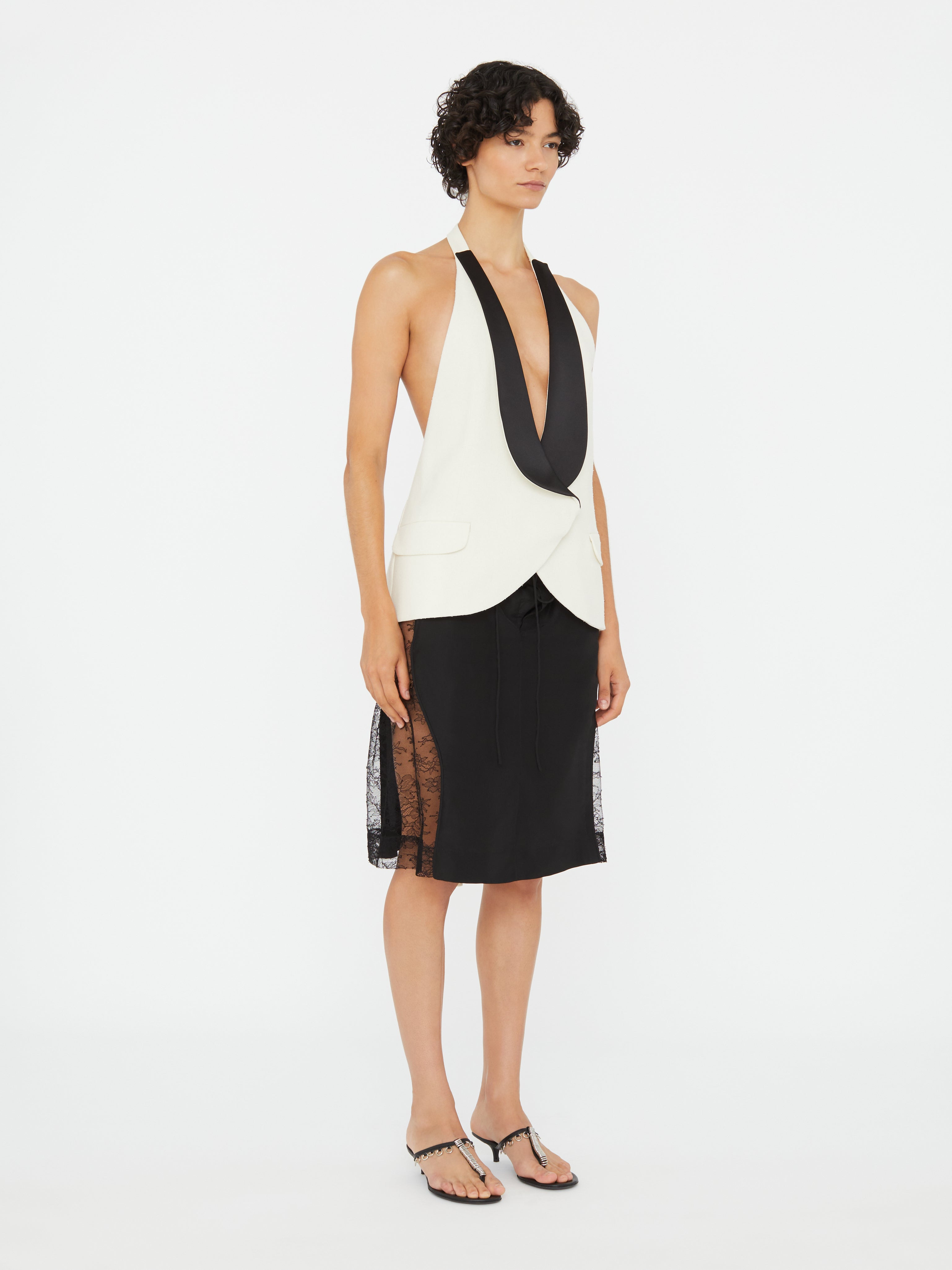 Tuxedo Contrast Silk Vest - 3
