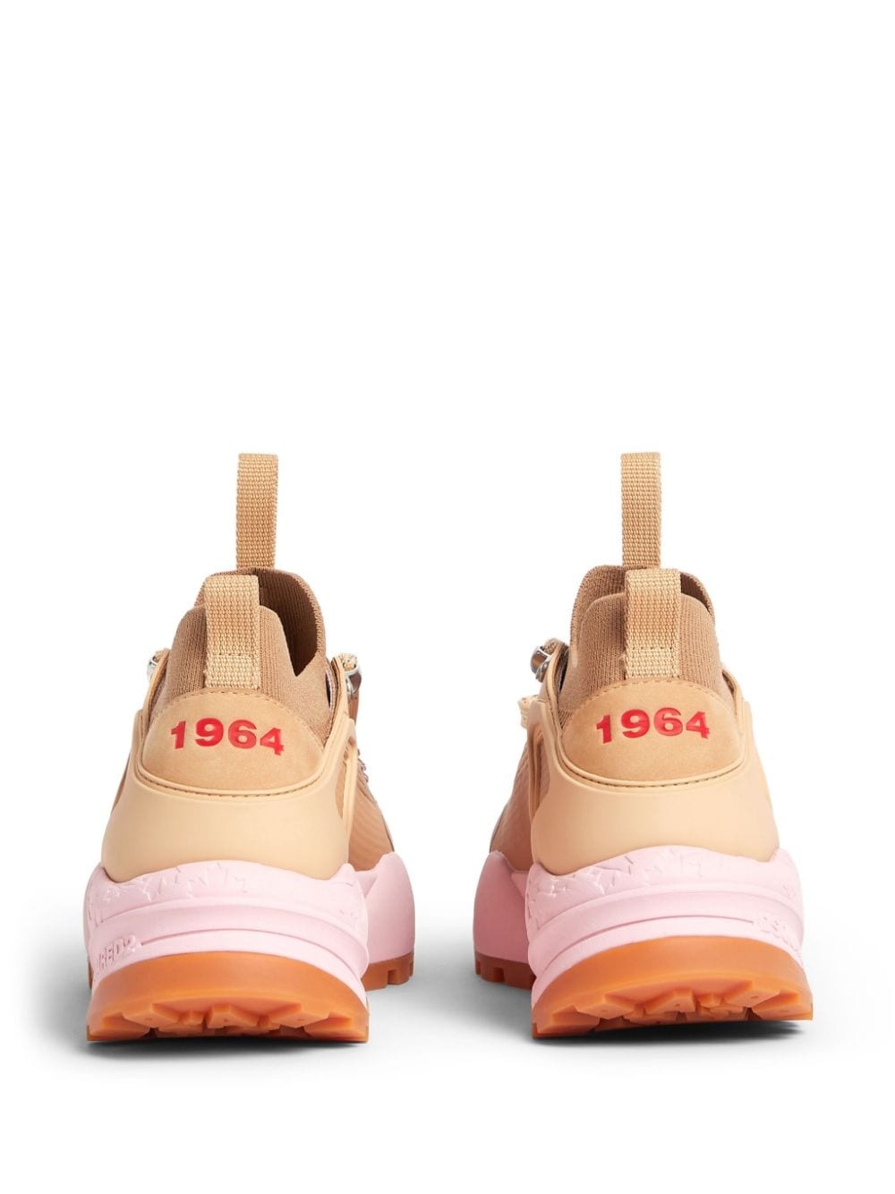 lace-up low-top sneakers - 3