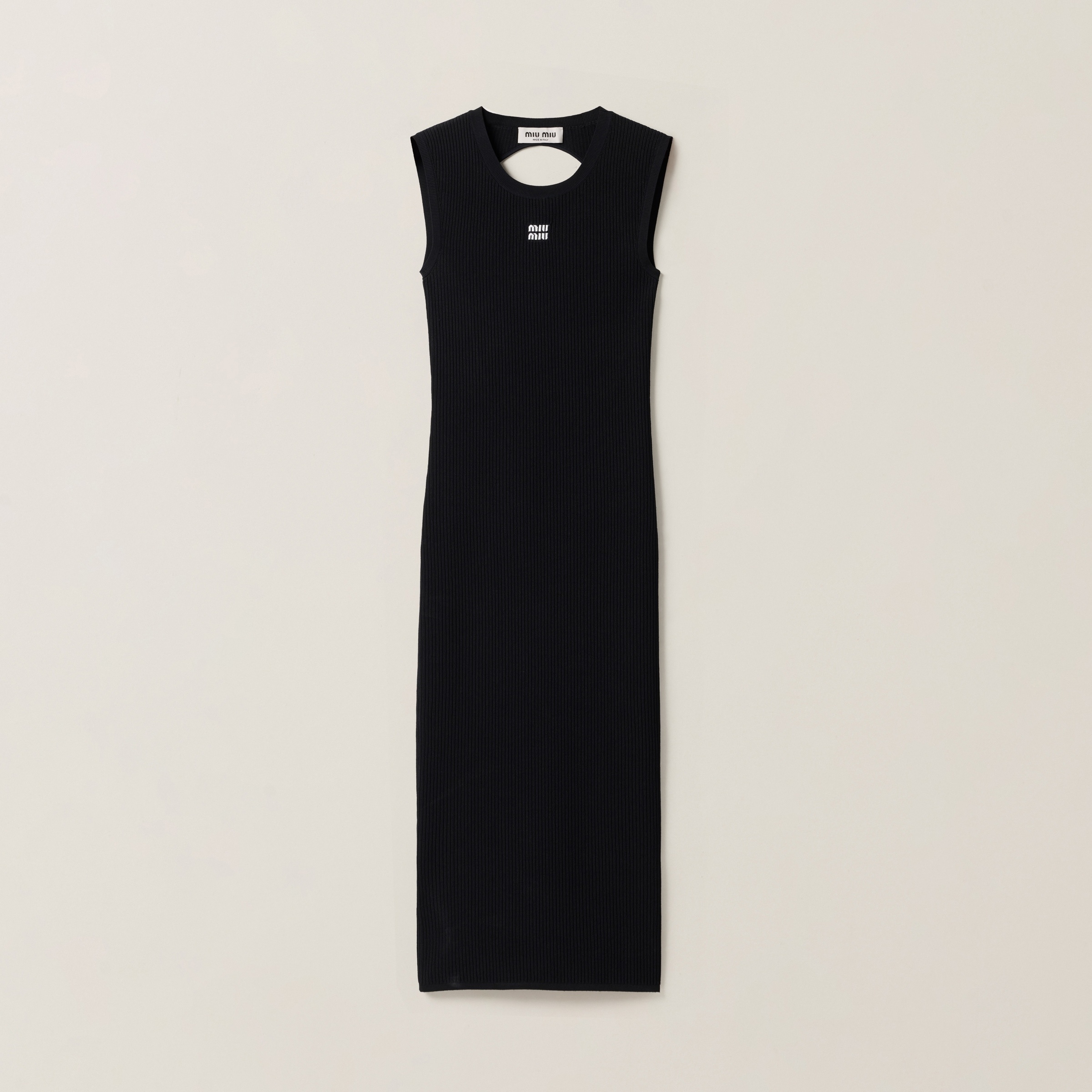 Viscose round-neck dress - 1