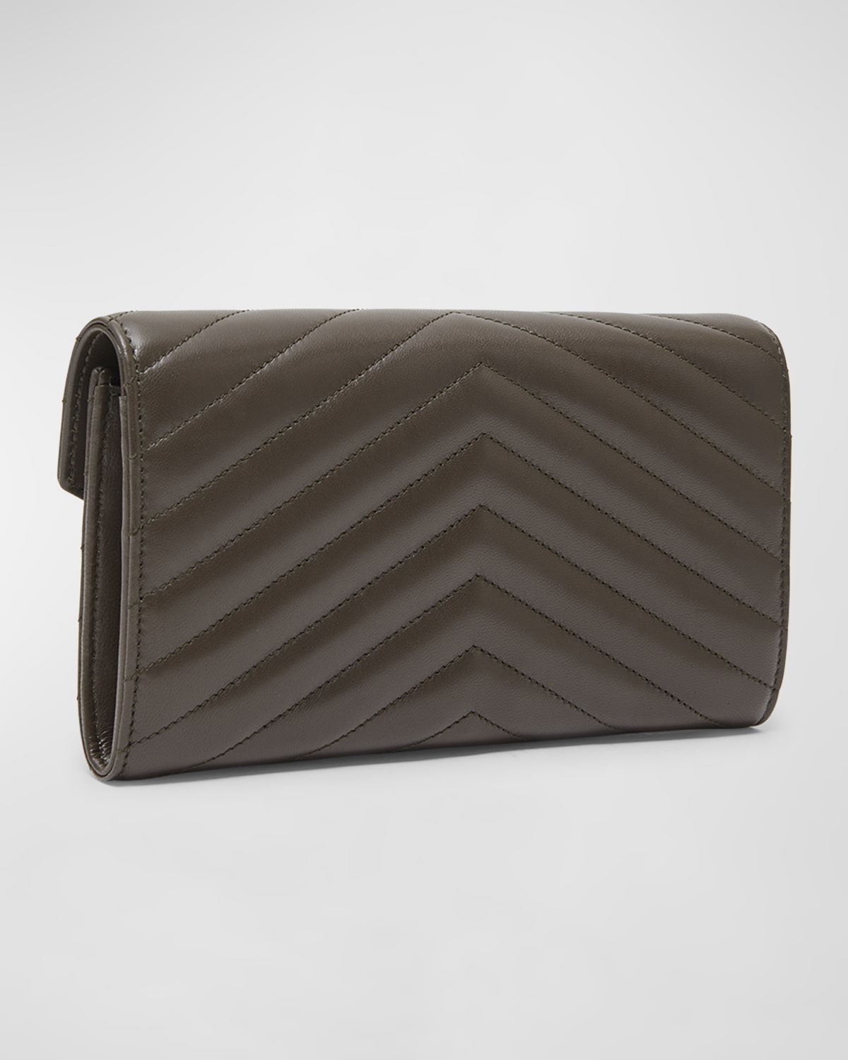 YSL Monogram Large Envelope Flap Wallet in Smooth Leather - 6