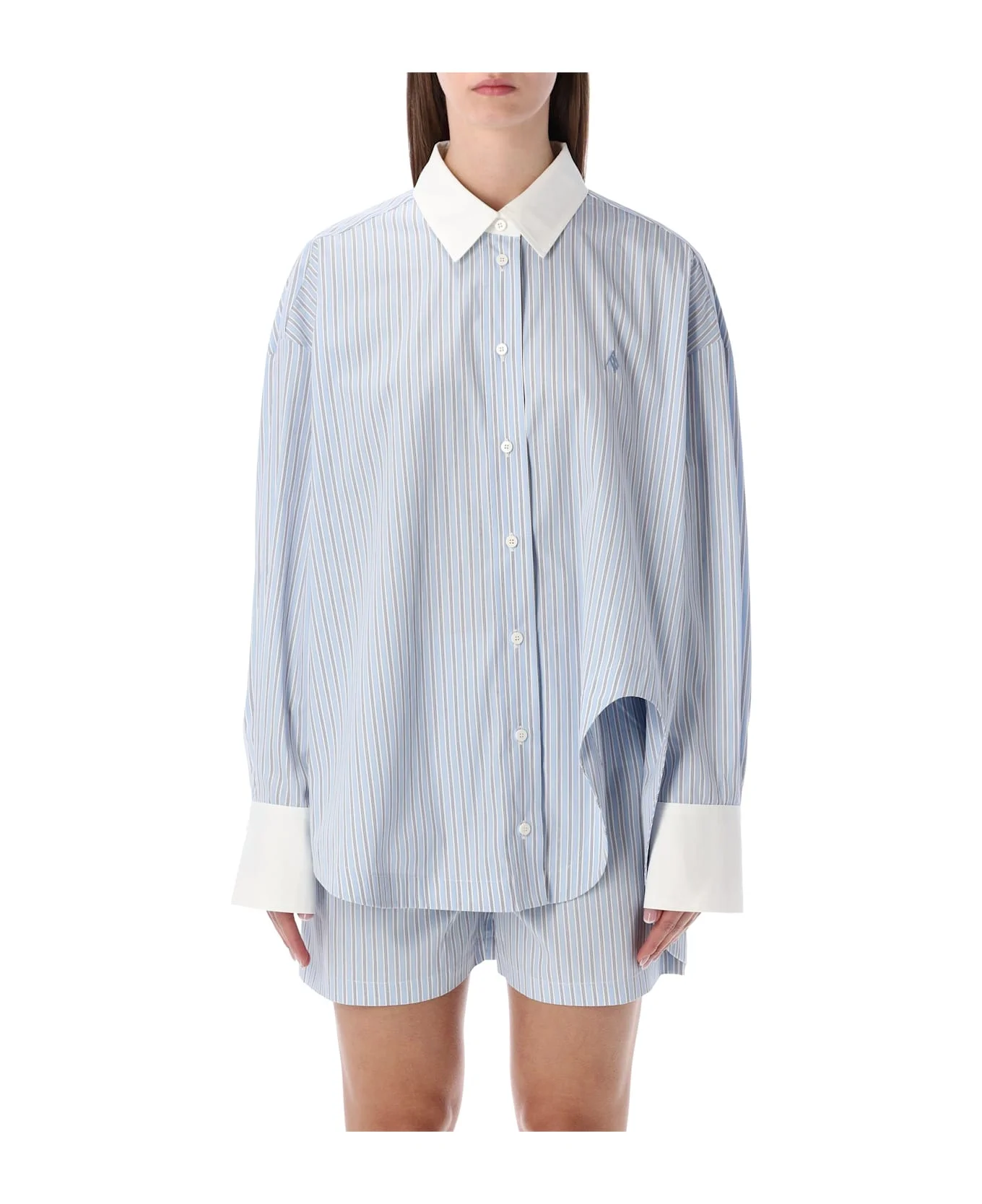 The Attico Diana Oversized Striped Shirt - 1