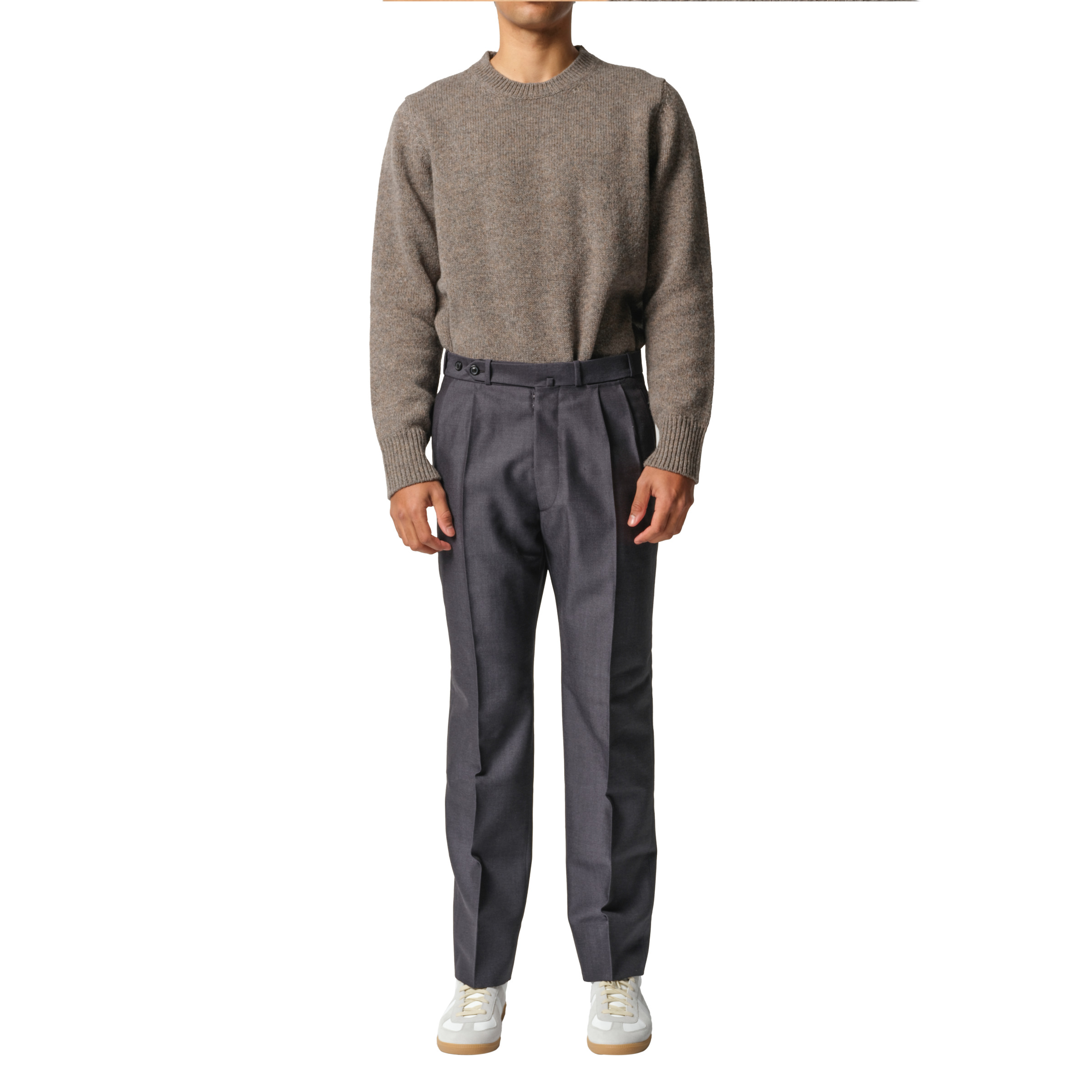 British Mohair Suit Pants in Charcoal - 2