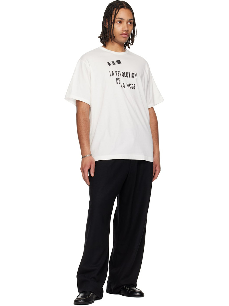 Yohji Yamamoto Off-White 30/- Combed Plain Stitch Short Sleeve T-shirt outlook