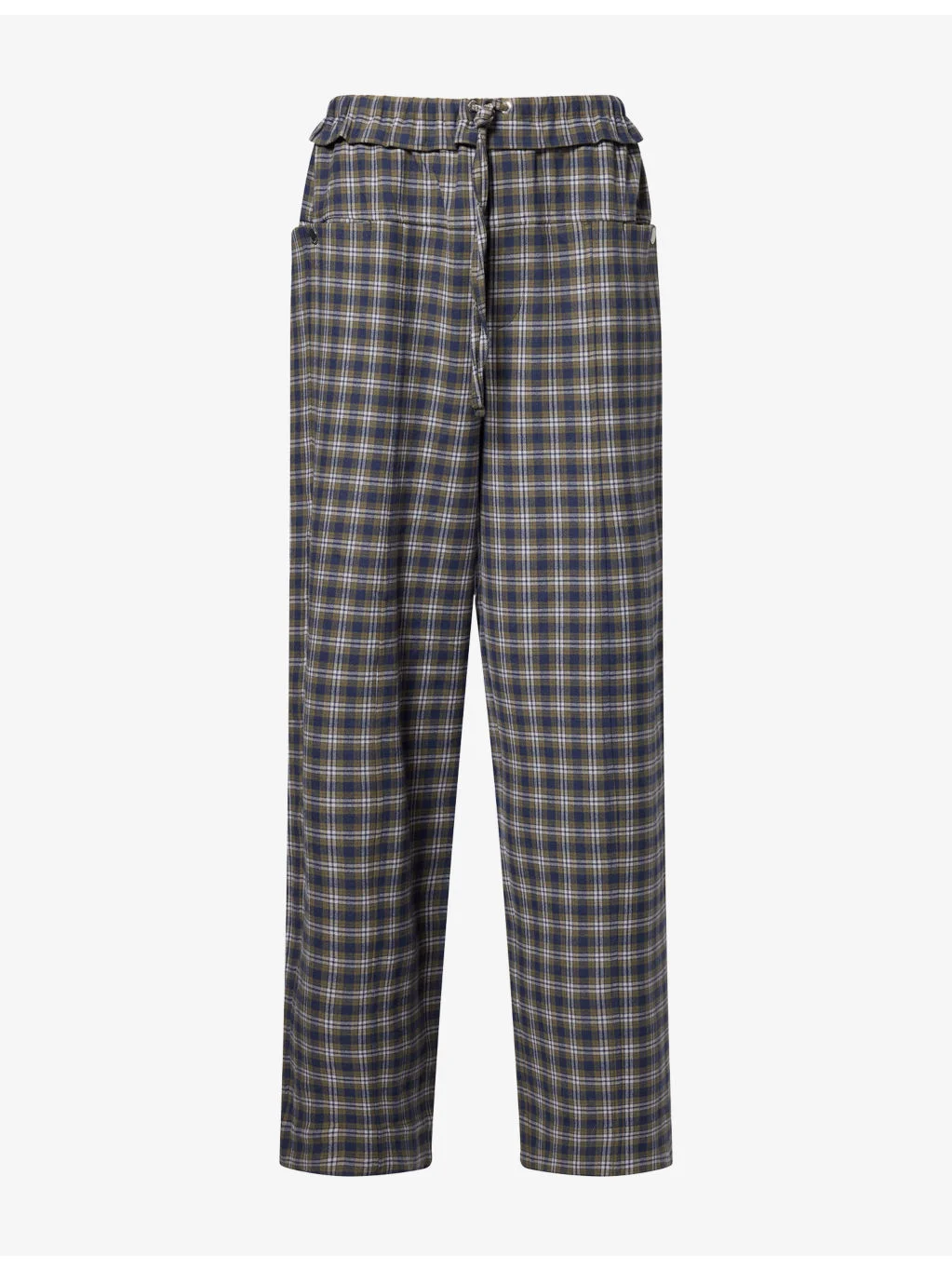 Tomasina Check-Pattern Woven Trousers - 1