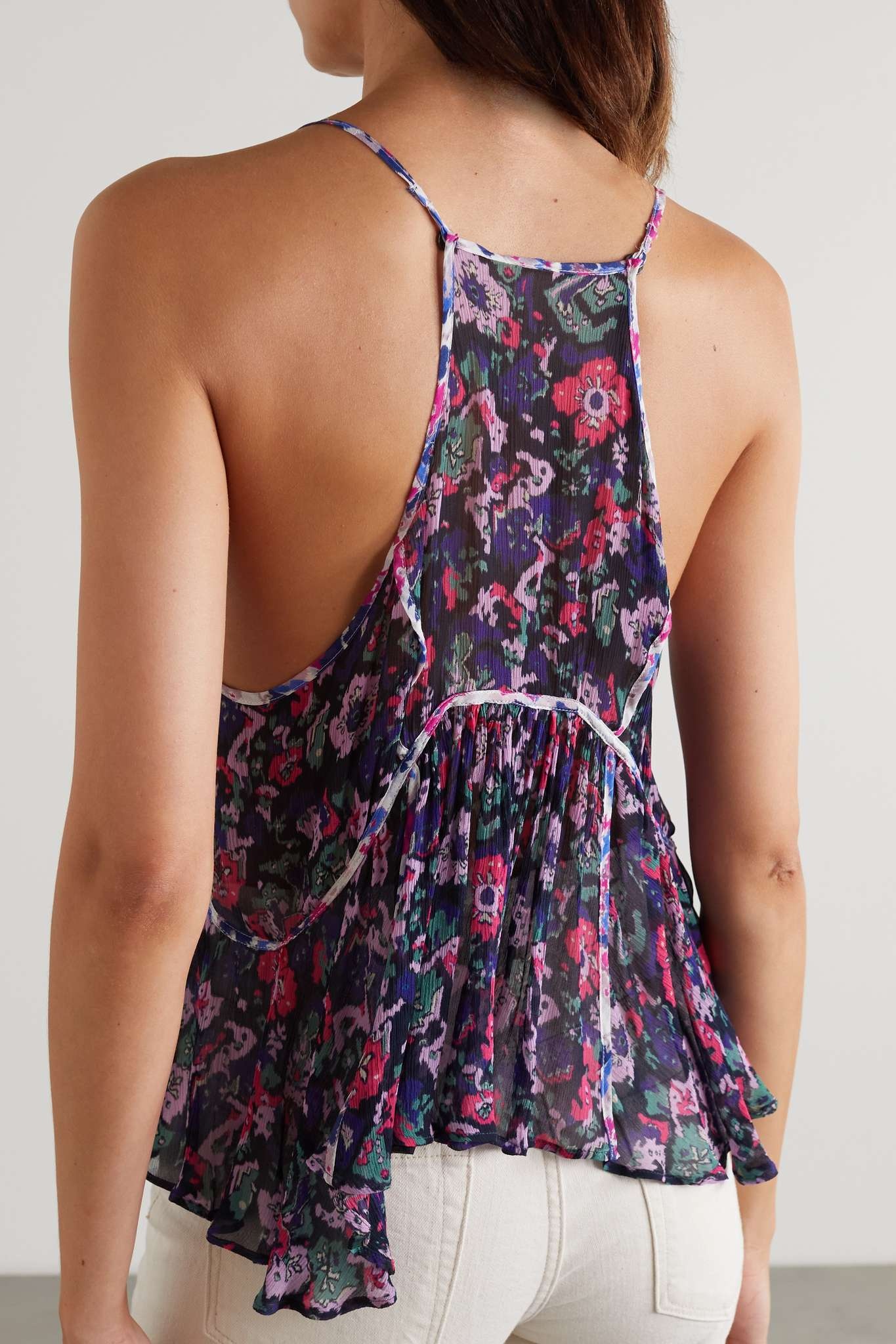 Rhetta pleated floral-print voile camisole - 3