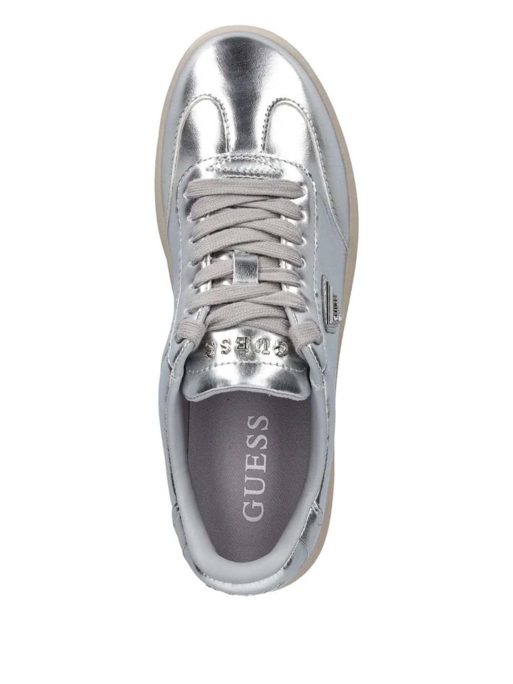 Jazlie metallic-effect leather low-top sneakers - 4