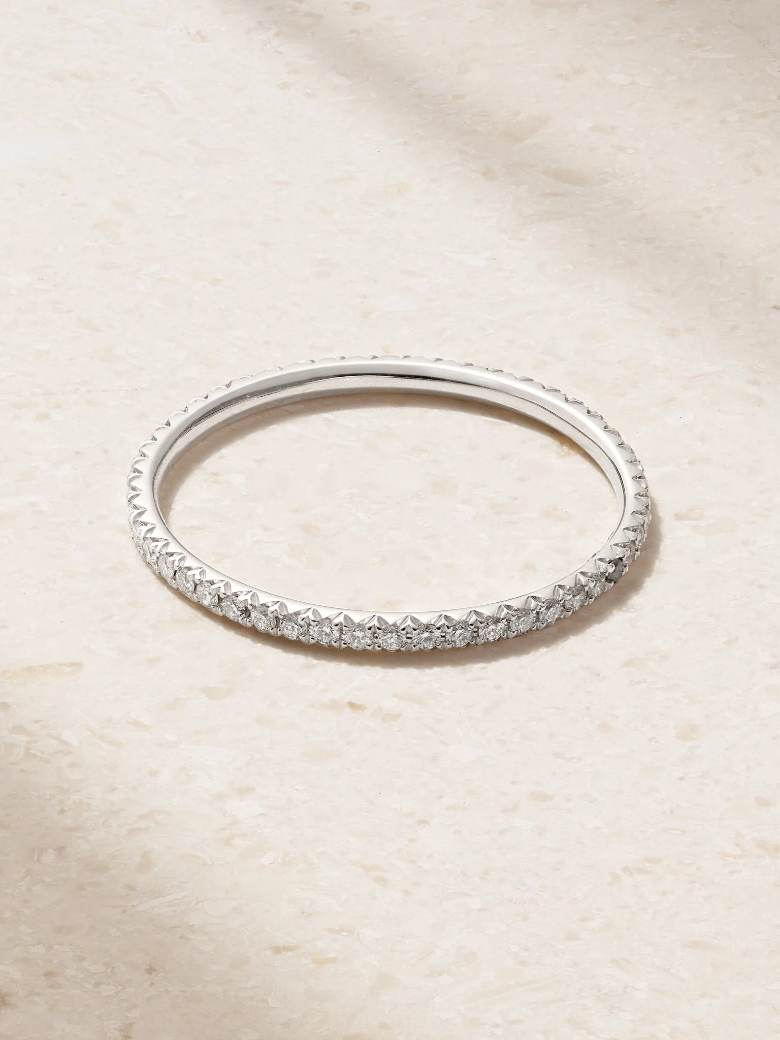 18-karat white gold diamond eternity ring Silver - 1