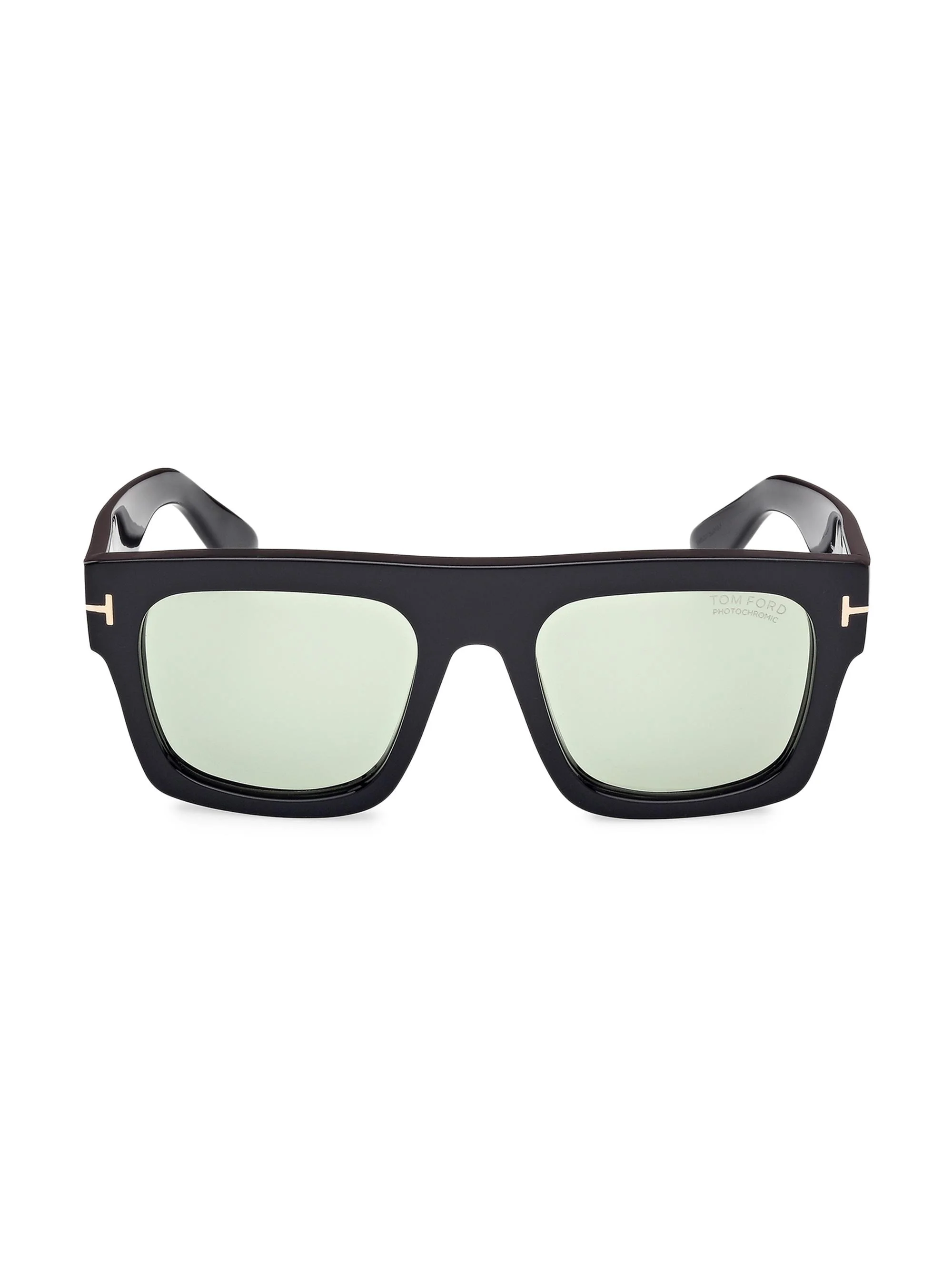 Men's Fausto 53MM Square Sunglasses - Shiny Black - 1