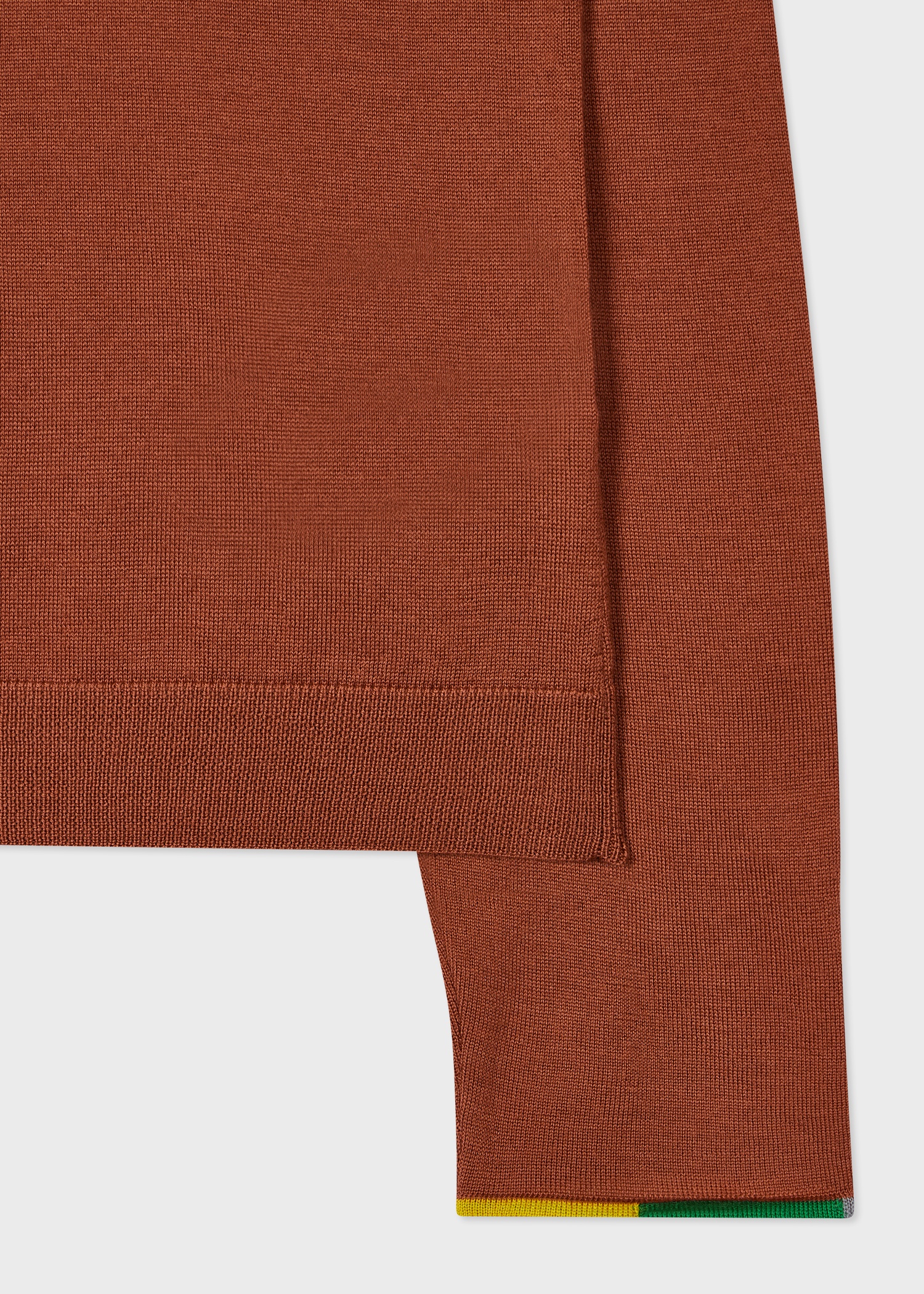Women's Terracotta Merino Knitted V Neck Sweater - 2