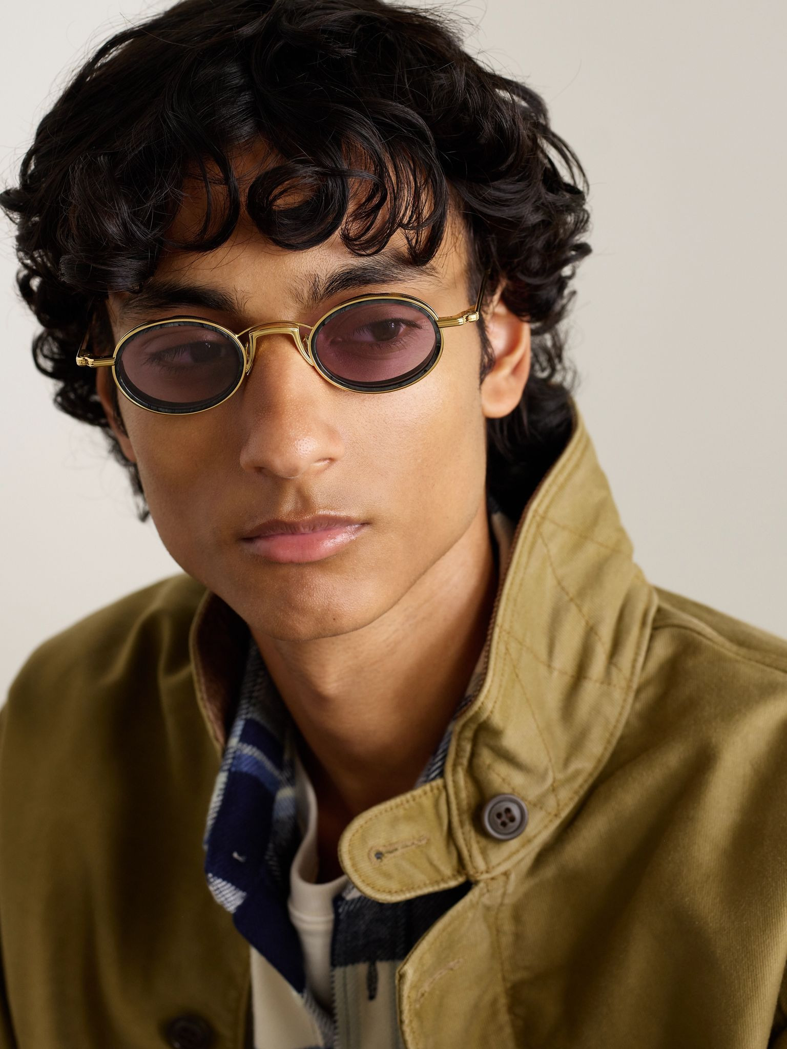 Varda Oval-Frame Gold-Tone and Acetate Sunglasses Brown - 2