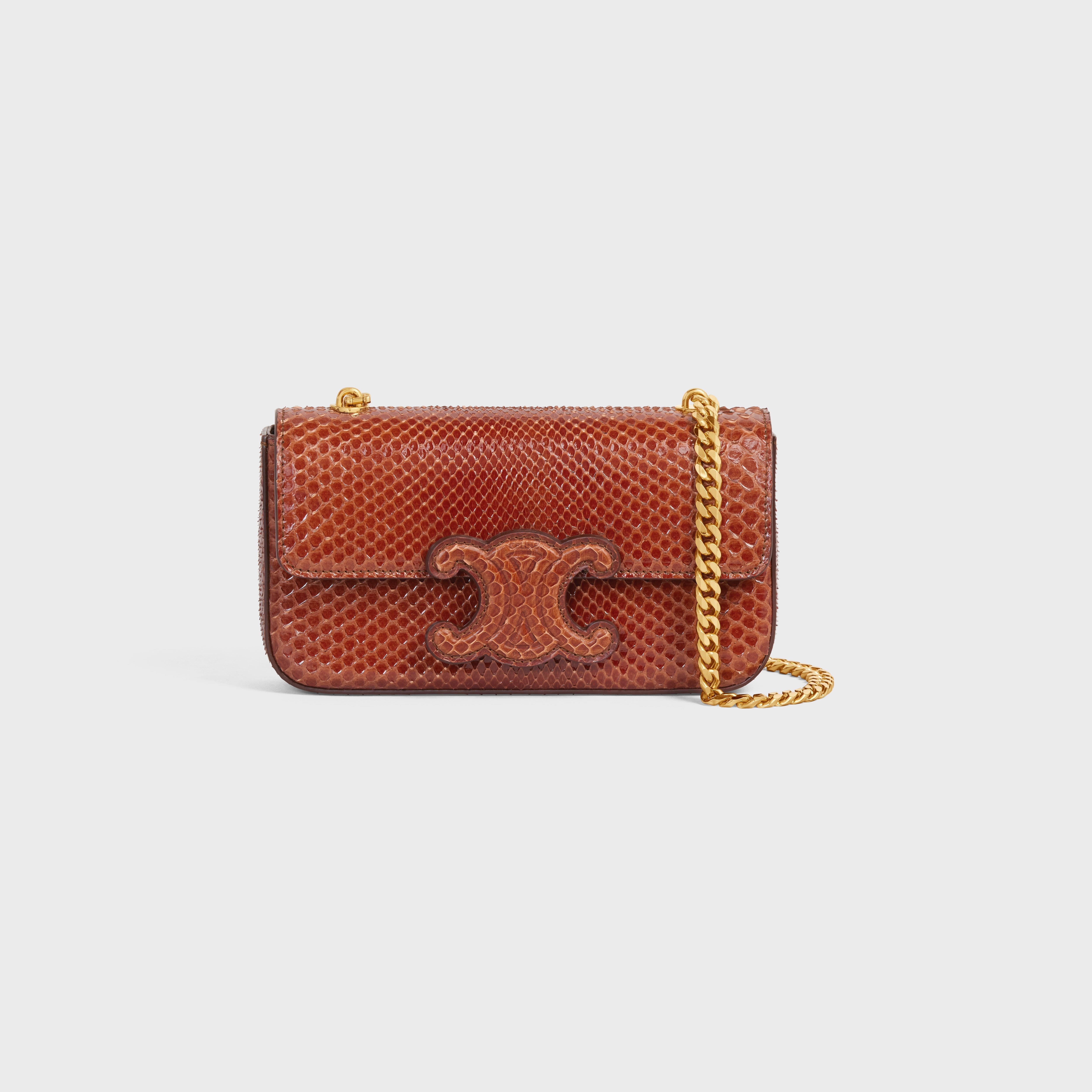 CHAIN SHOULDER BAG CUIR TRIOMPHE in PYTHON - 1