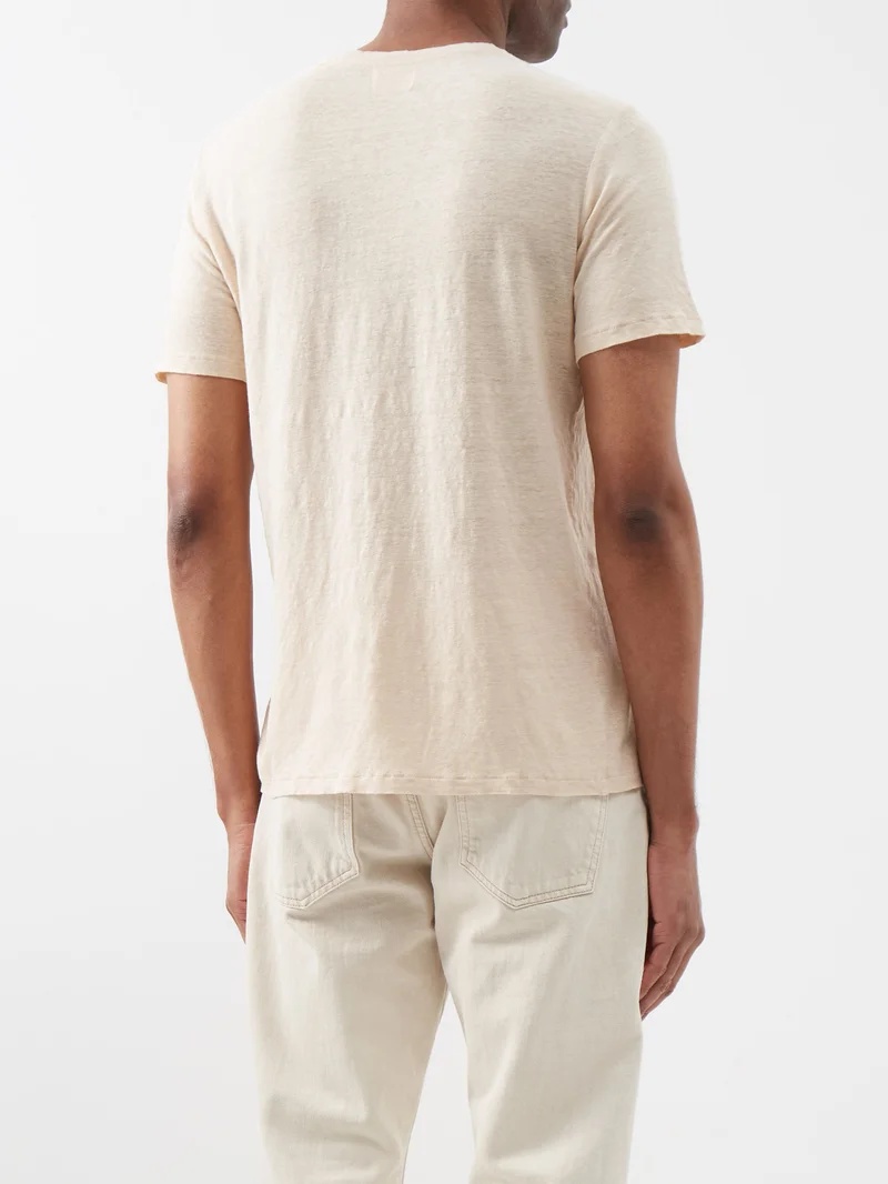 Leon linen-jersey T-shirt - 8