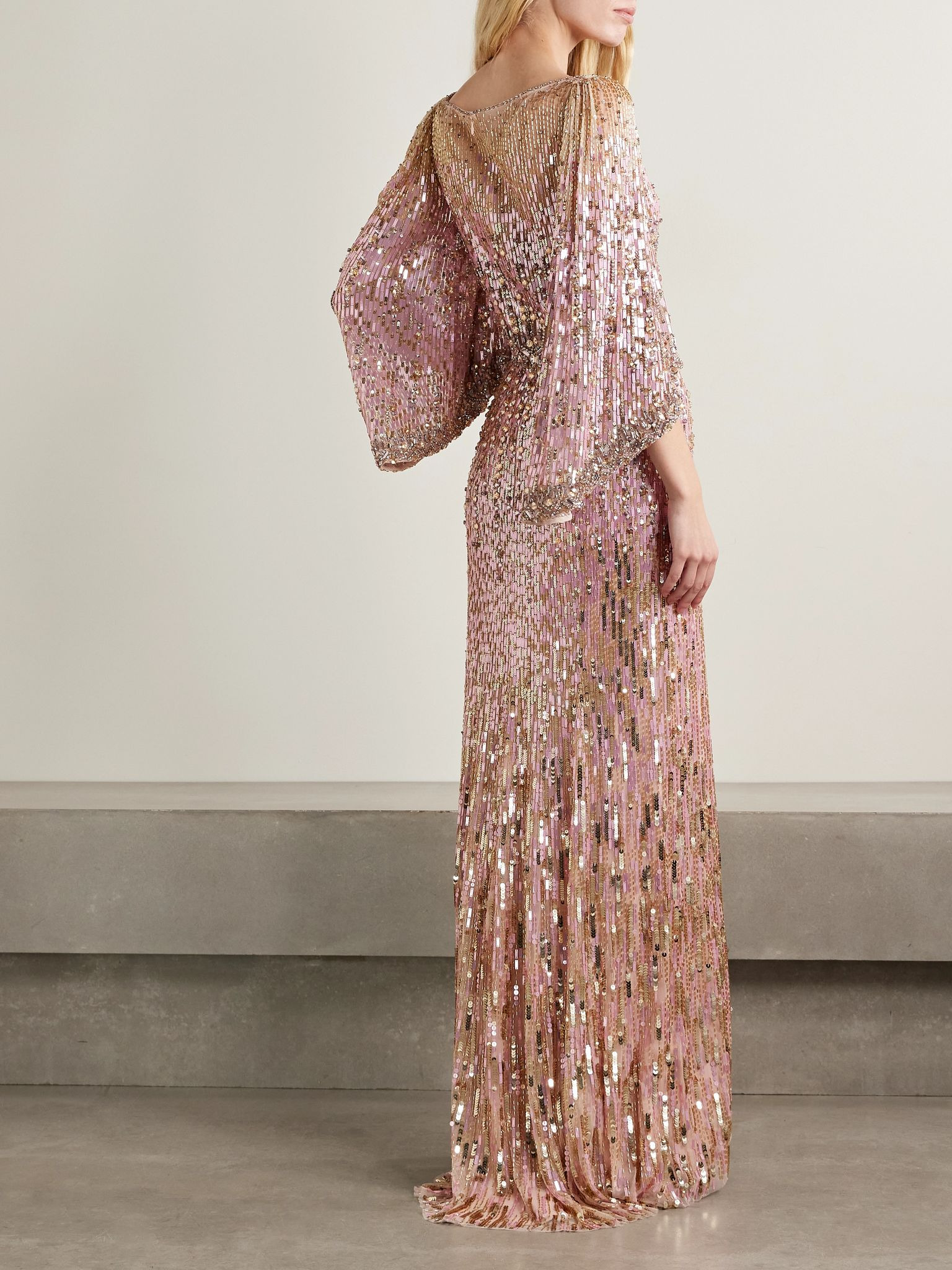 Ines embellished tulle gown Baby pink - 3