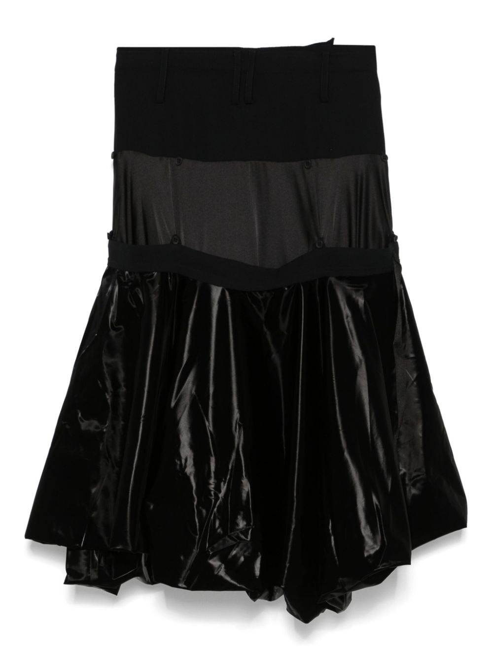 layered balloon midi skirt - 2